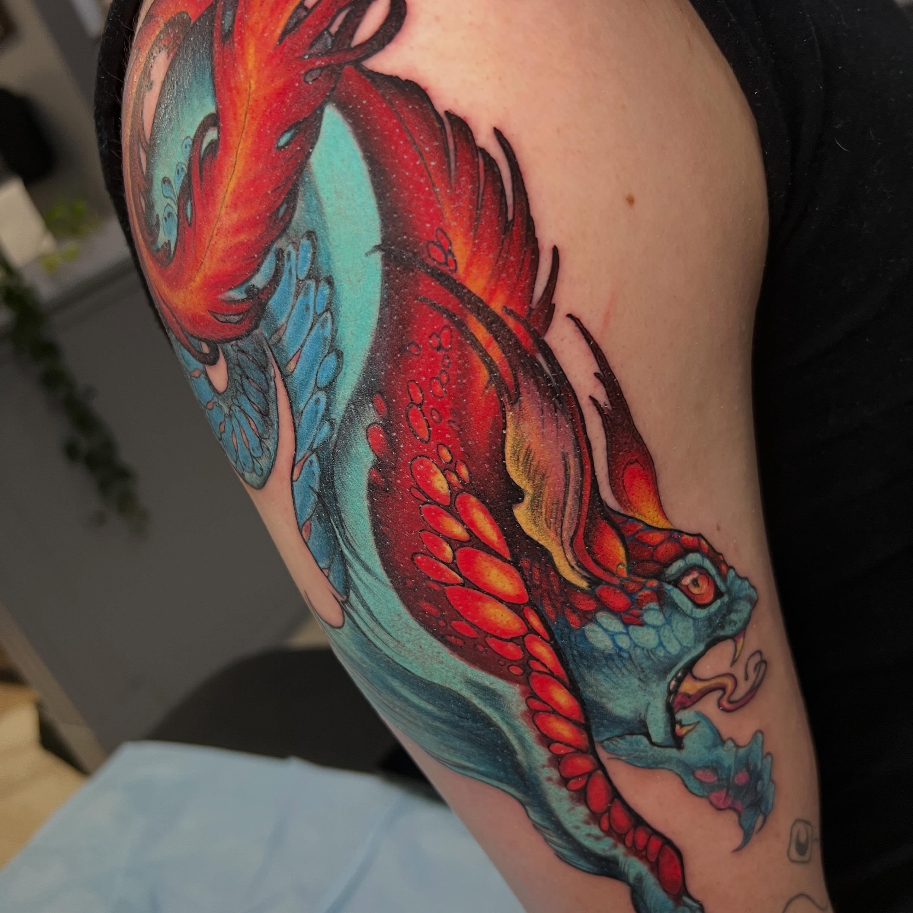 Tattoo by @hairofthehound — new_school, dotwork