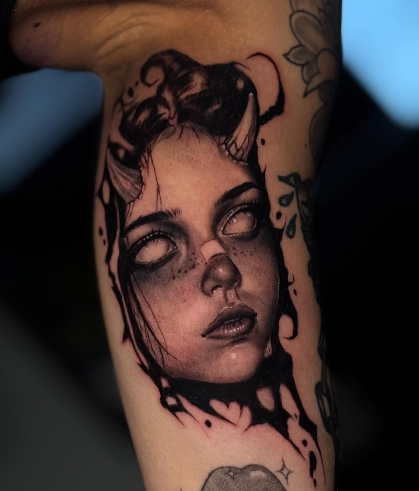 Tattoo by @weaponized_onion — realism, dark_realism