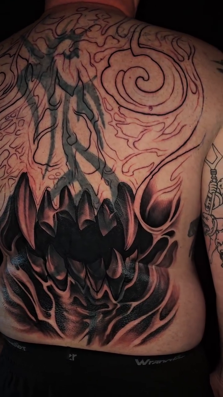 Tattoo by @chief_greytones — black_and_grey, dark_realism