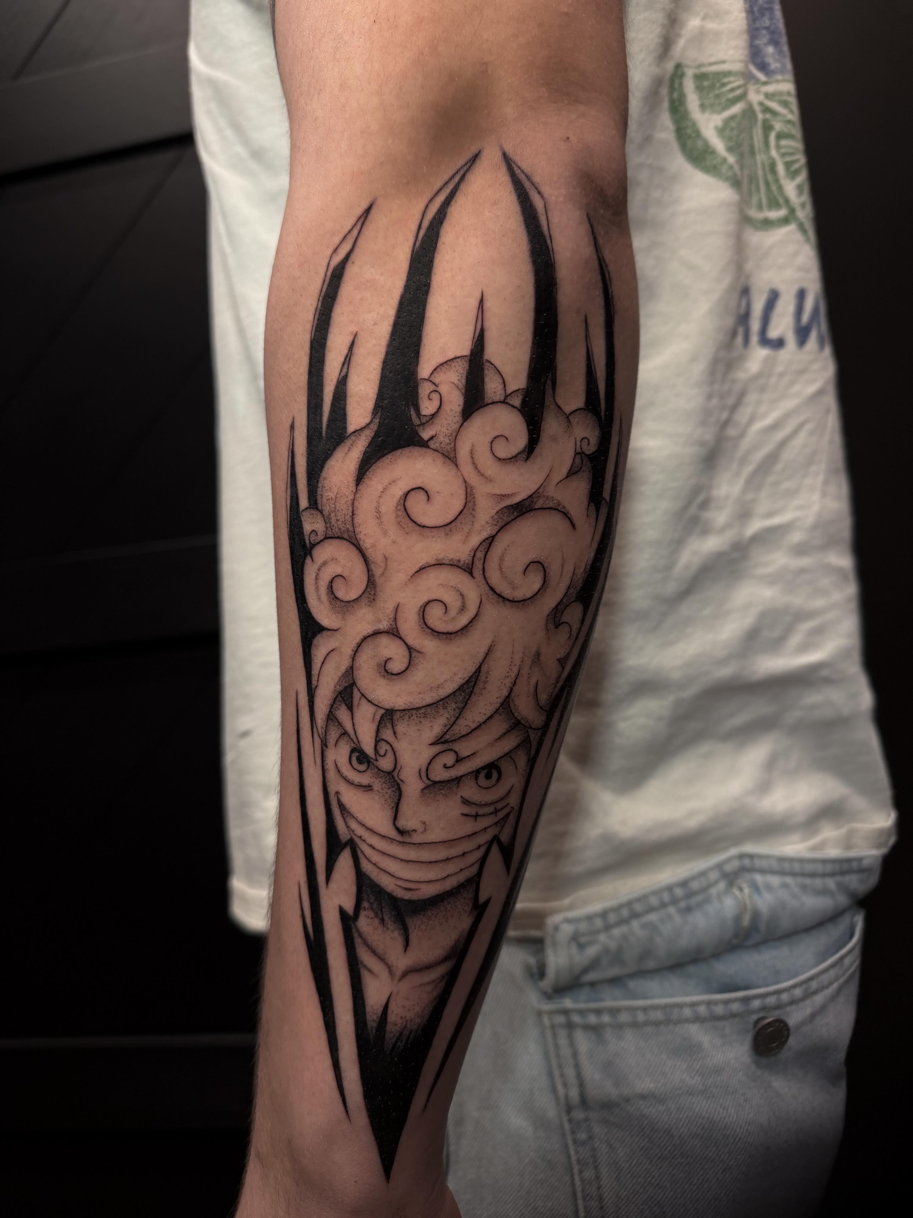 Tattoo by @sebastianinkk — dotwork, anime