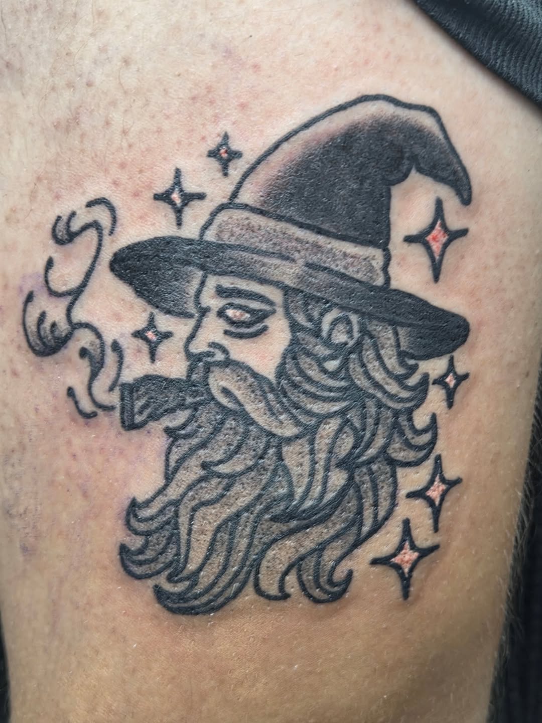 Tattoo by @sleepywitchink — american_traditional, black_and_grey