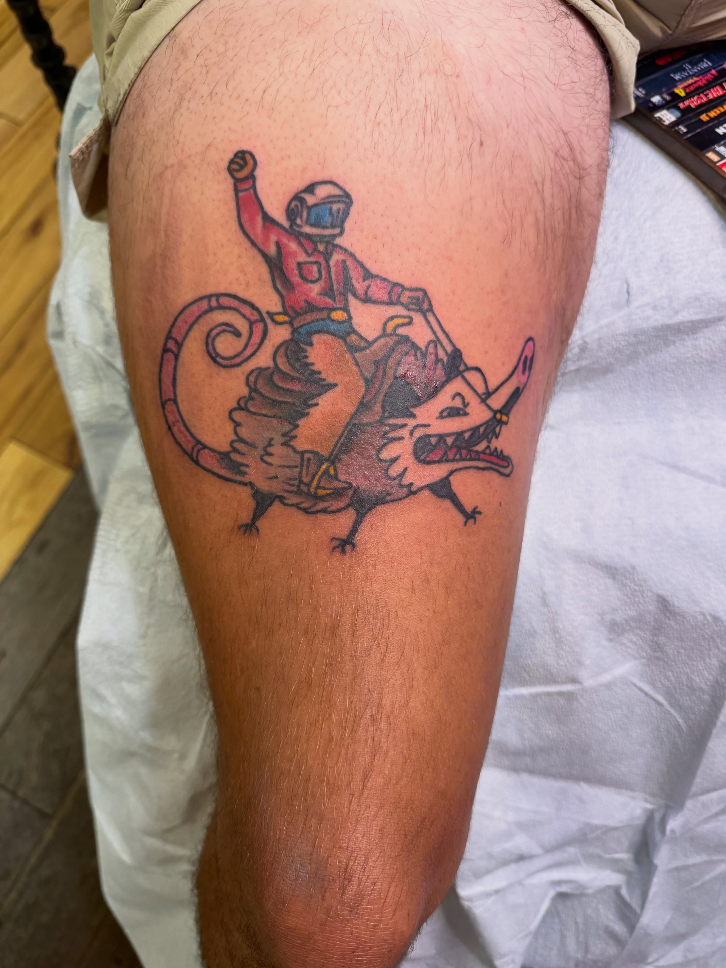 Tattoo by @kustomhustletattoo — new_school, illustrative