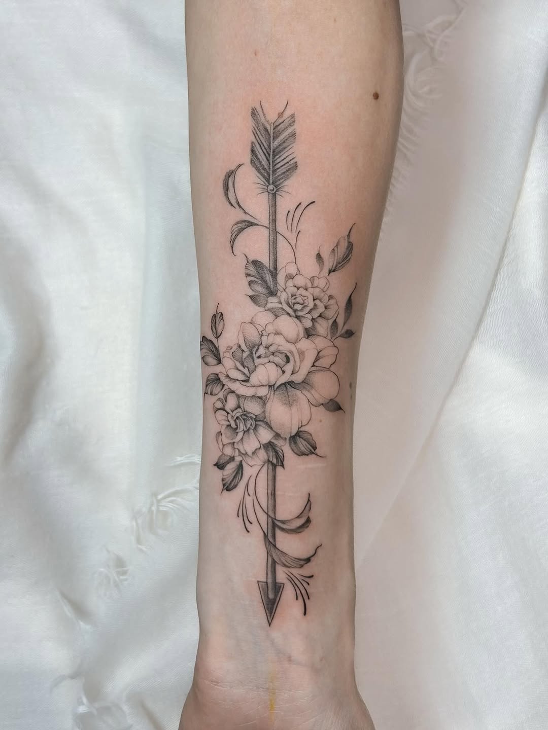 Tattoo by @chloeflynntattoos — fine_line, black_and_grey