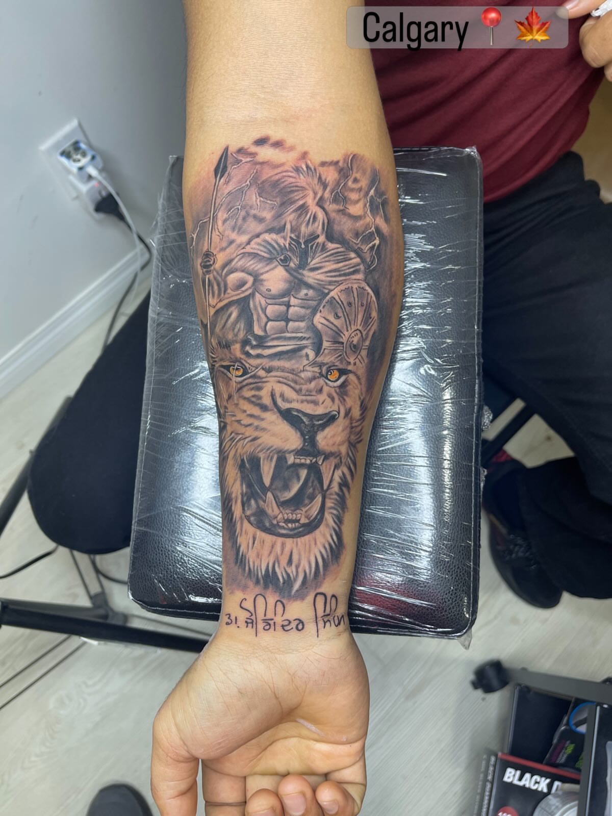 Tattoo by @dilpreet_tattoos — realism, black_and_grey