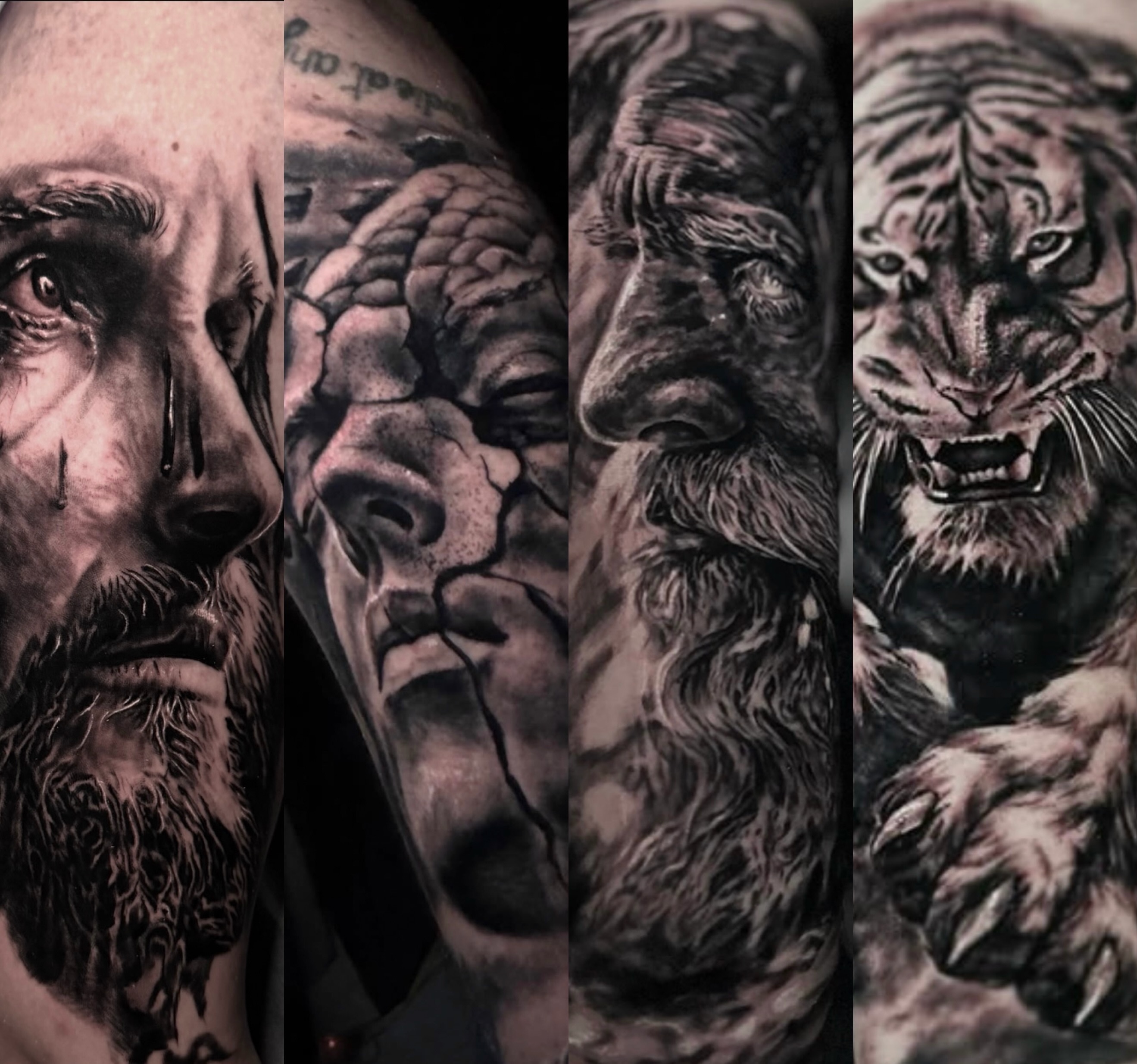 Tattoo by @kmoore_tattoos — realism, black_and_grey