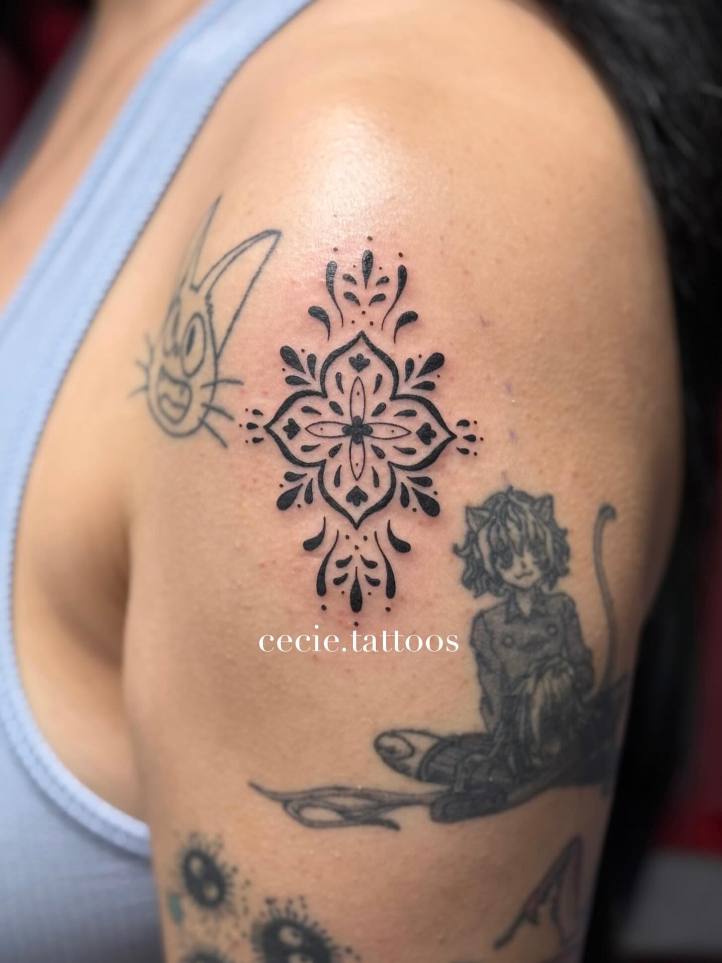 Tattoo by @cecie.tattoos — ornamental