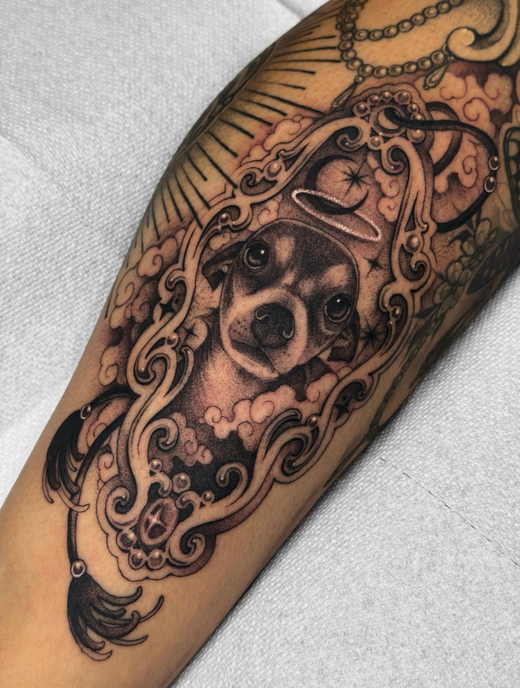 Tattoo by @kaylacancion — american_traditional, black_and_grey