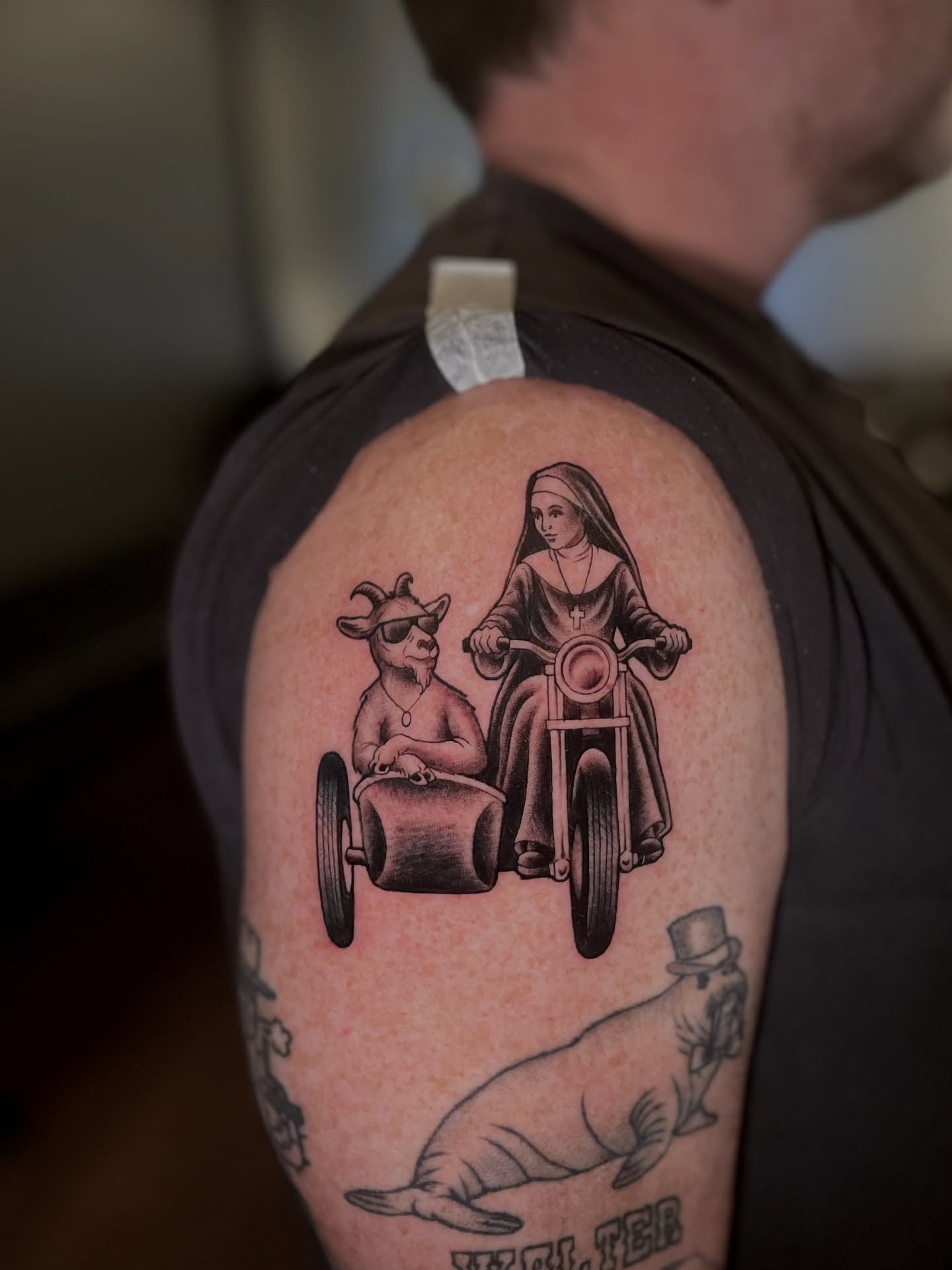 Tattoo by @jimsylviatattoo — black_and_grey