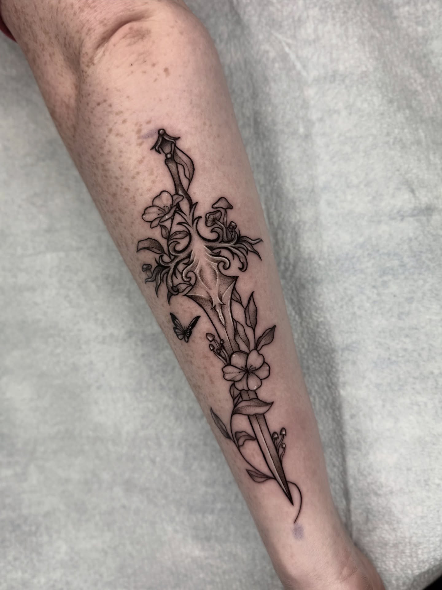 Tattoo by @kys_ink — black_and_grey, ornamental