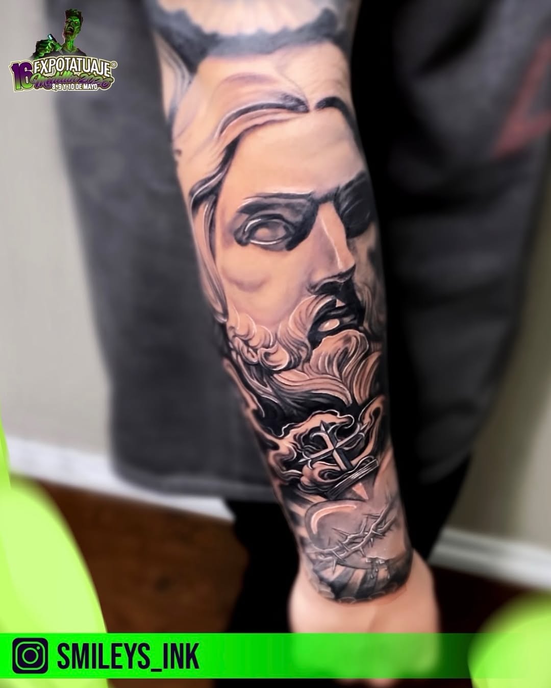 Tattoo by @smileys_ink — realism, black_and_grey