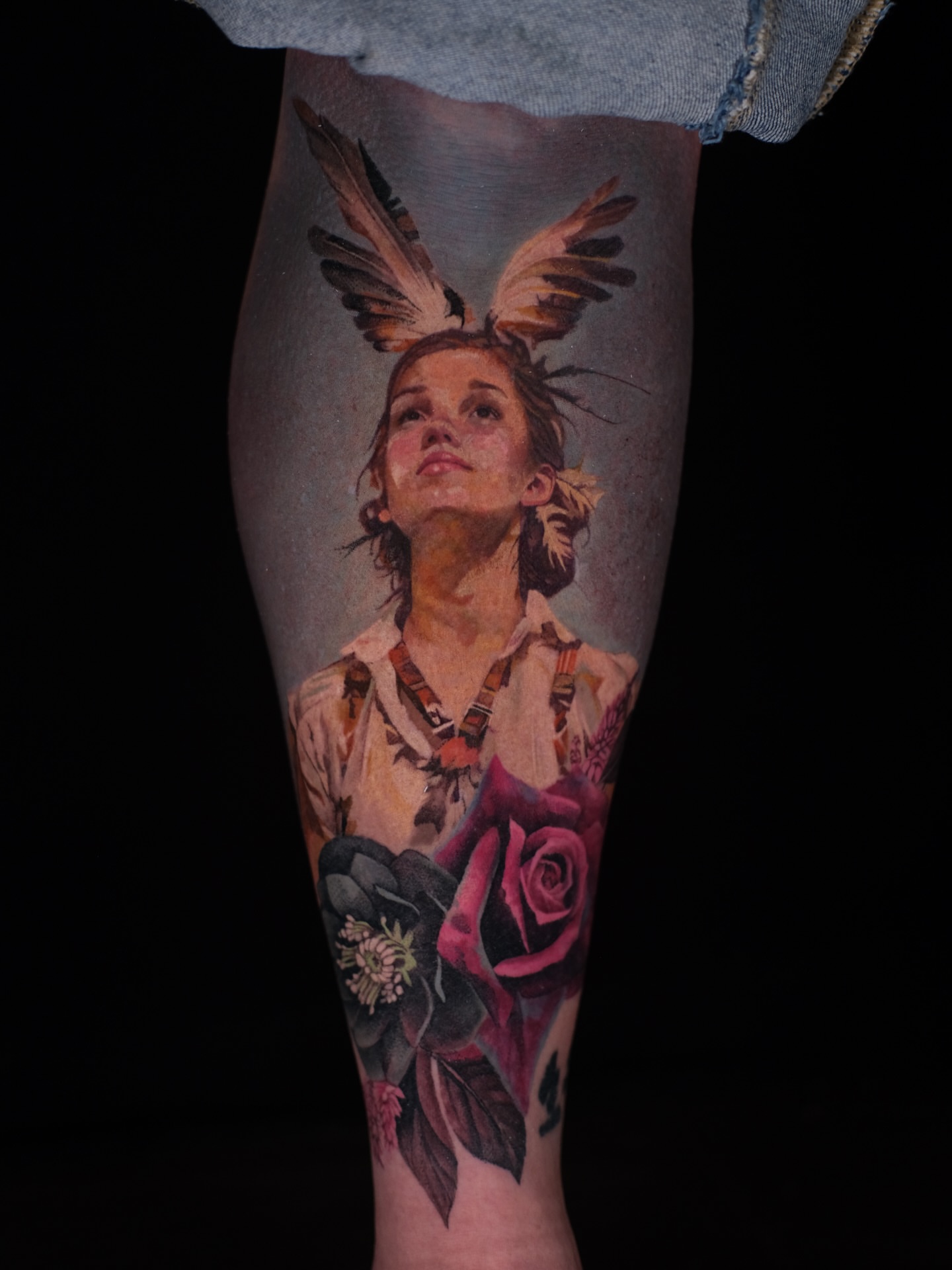 Tattoo by @jenniferedge — realism, dotwork