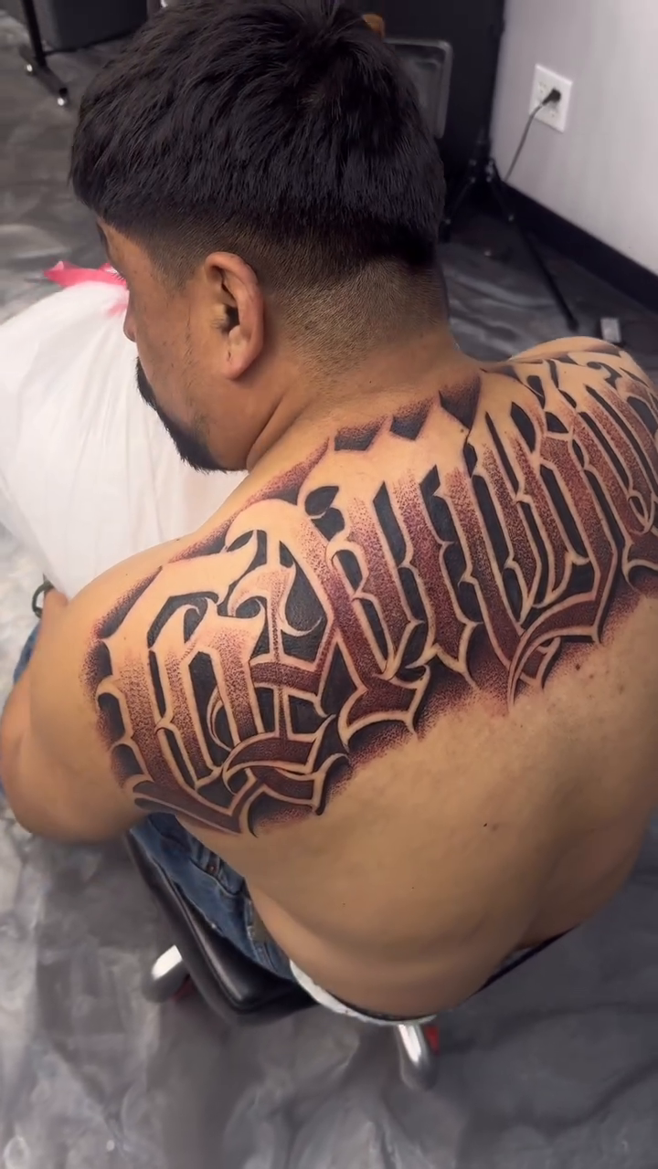 Tattoo by @ironeyestattoo — lettering_script, black_and_grey
