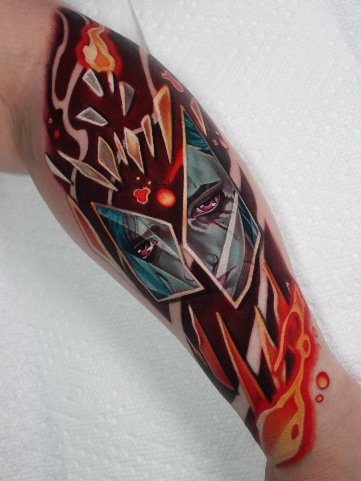 Tattoo by @kathleensanders — anime, geometric
