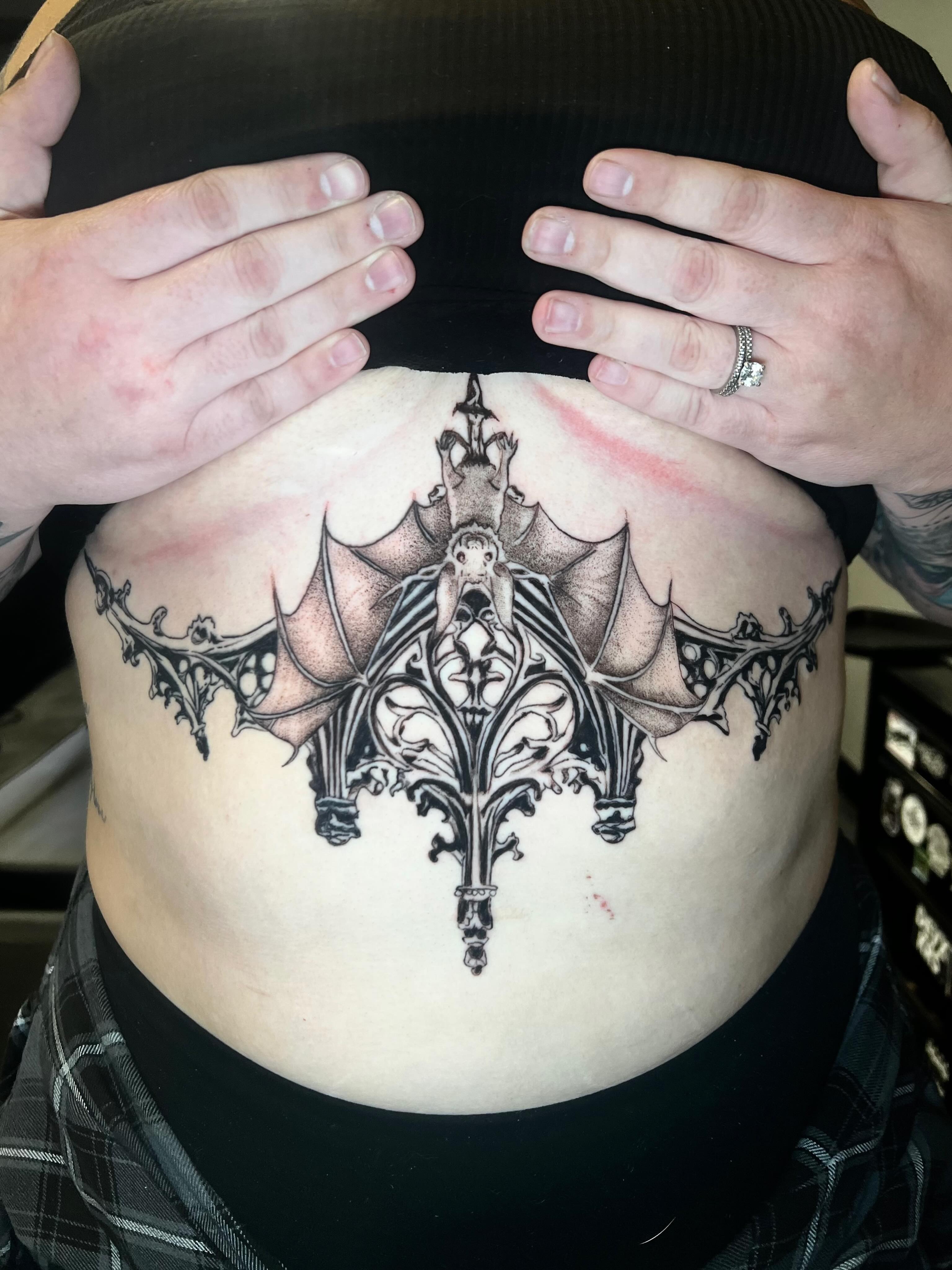 Tattoo by @marztattz — black_and_grey, geometric