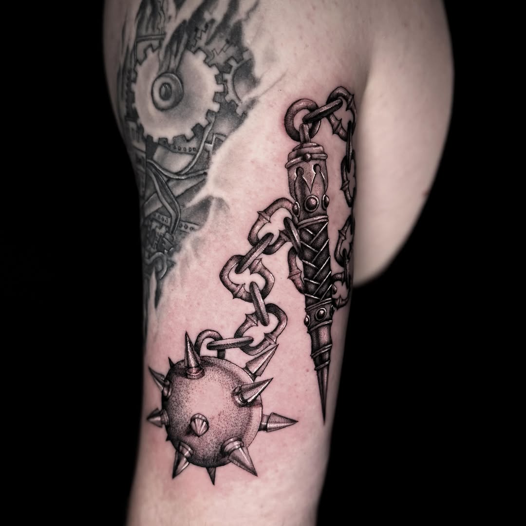 Tattoo by @killjoystabs β black_and_grey, geometric