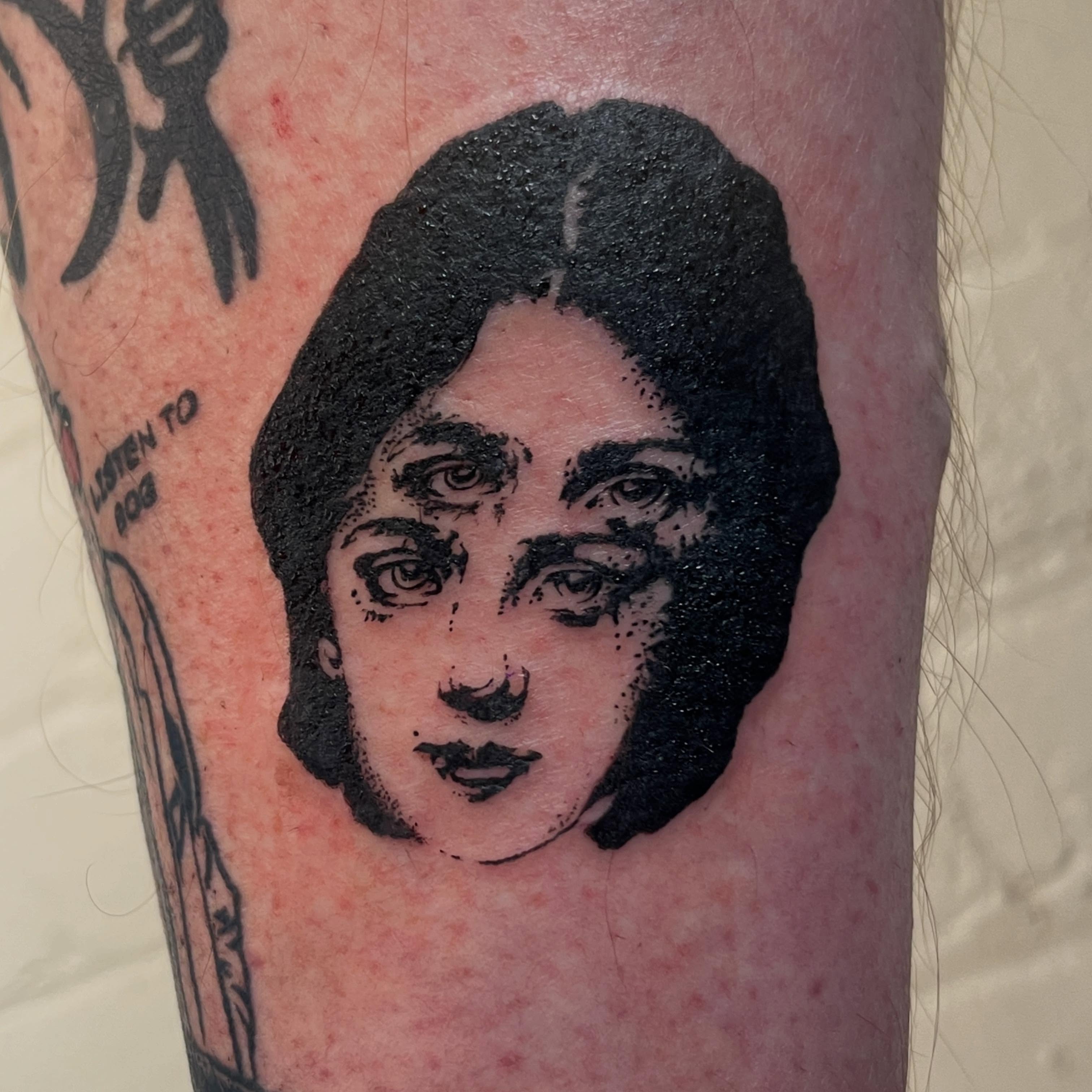 Portrait dotwork tattoo on the forearm by Koreatattoo Seoultattoo hongdaetattoo 서울타투