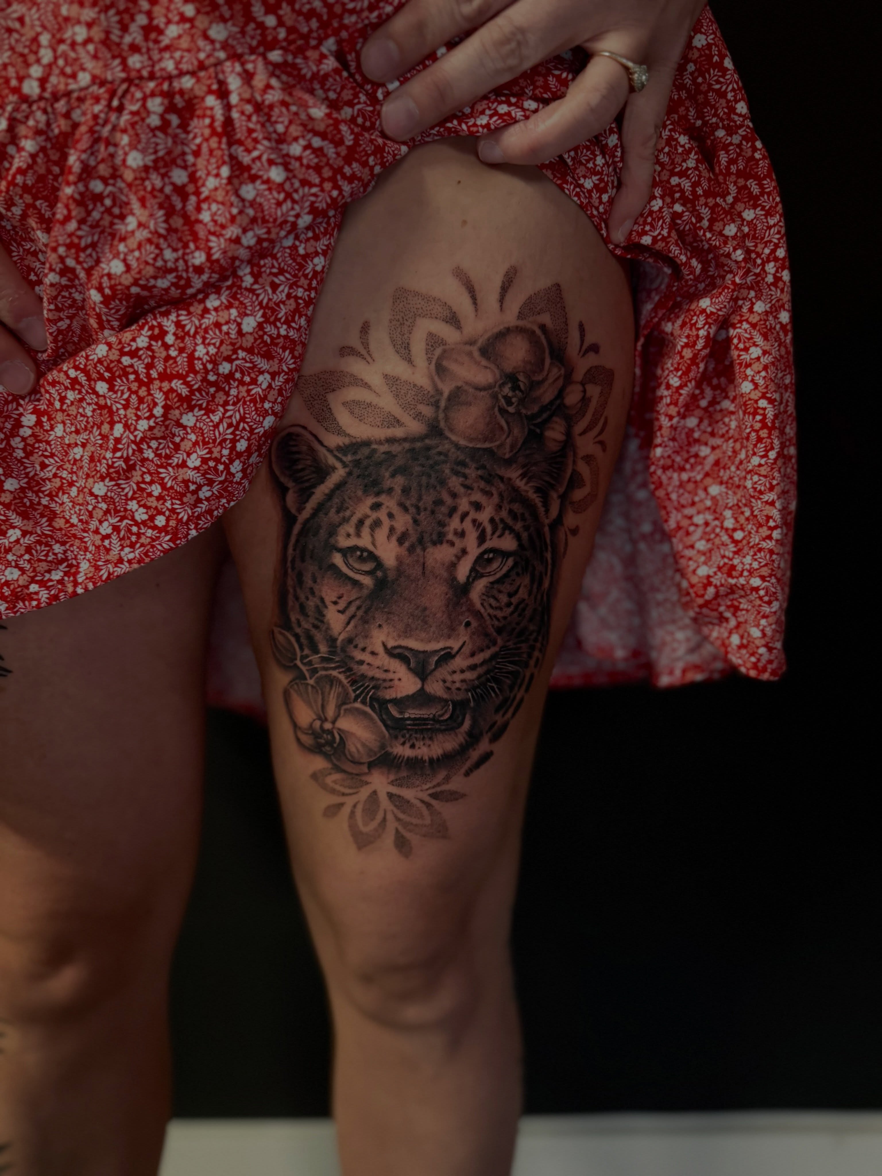 Tattoo by @vkilamb_studiotattoo — realism, black_and_grey