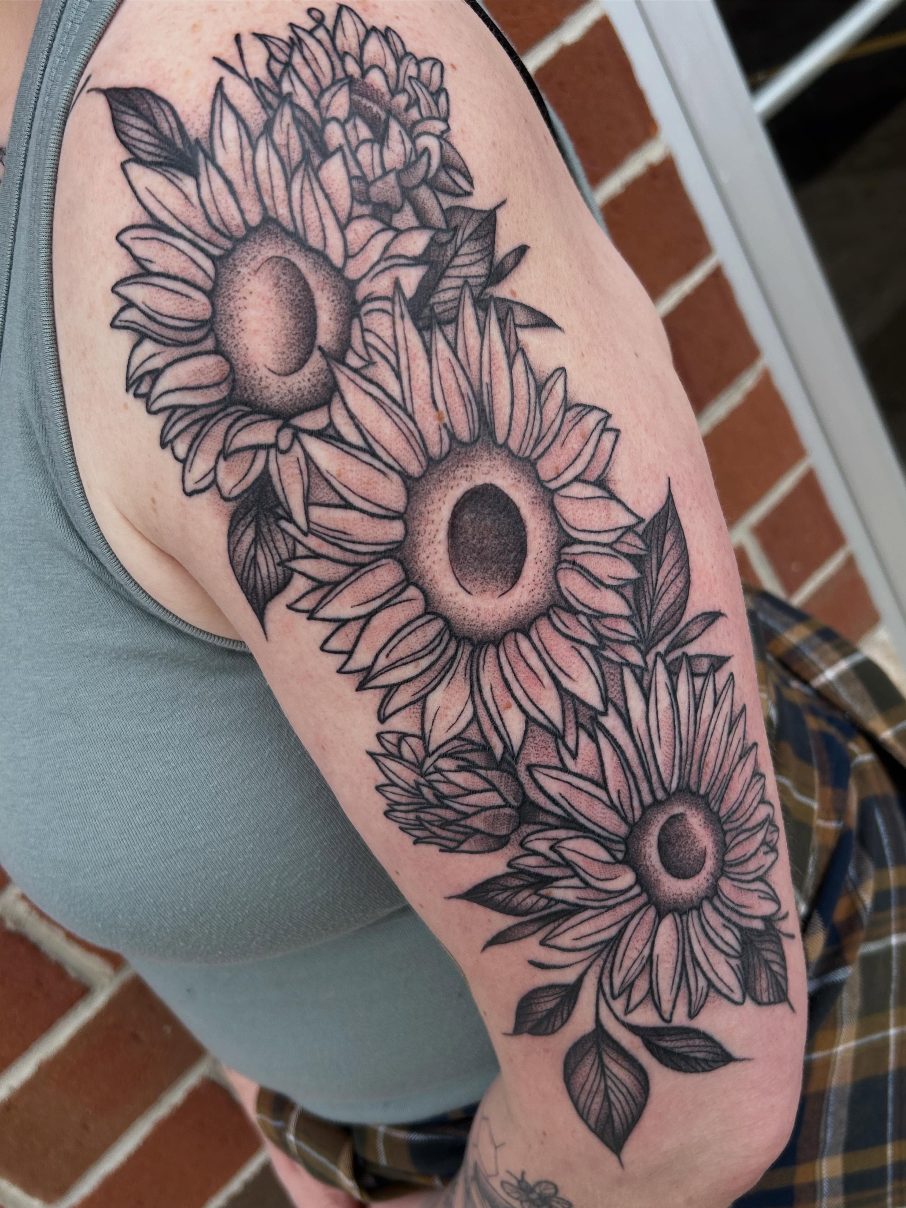 Tattoo by @chammertattoos — dotwork, black_and_grey