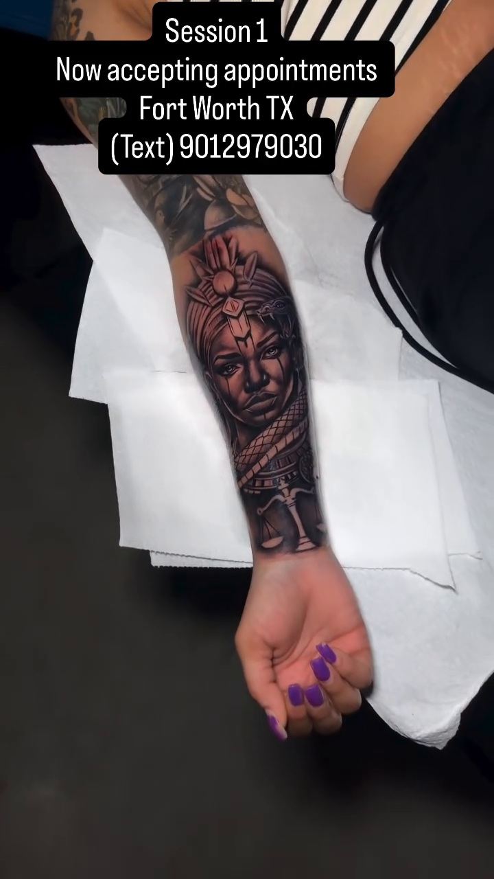 Tattoo by @392roseink — black_and_grey, realism