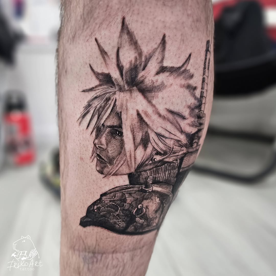 Tattoo by @irikoart_tattoo — realism, black_and_grey