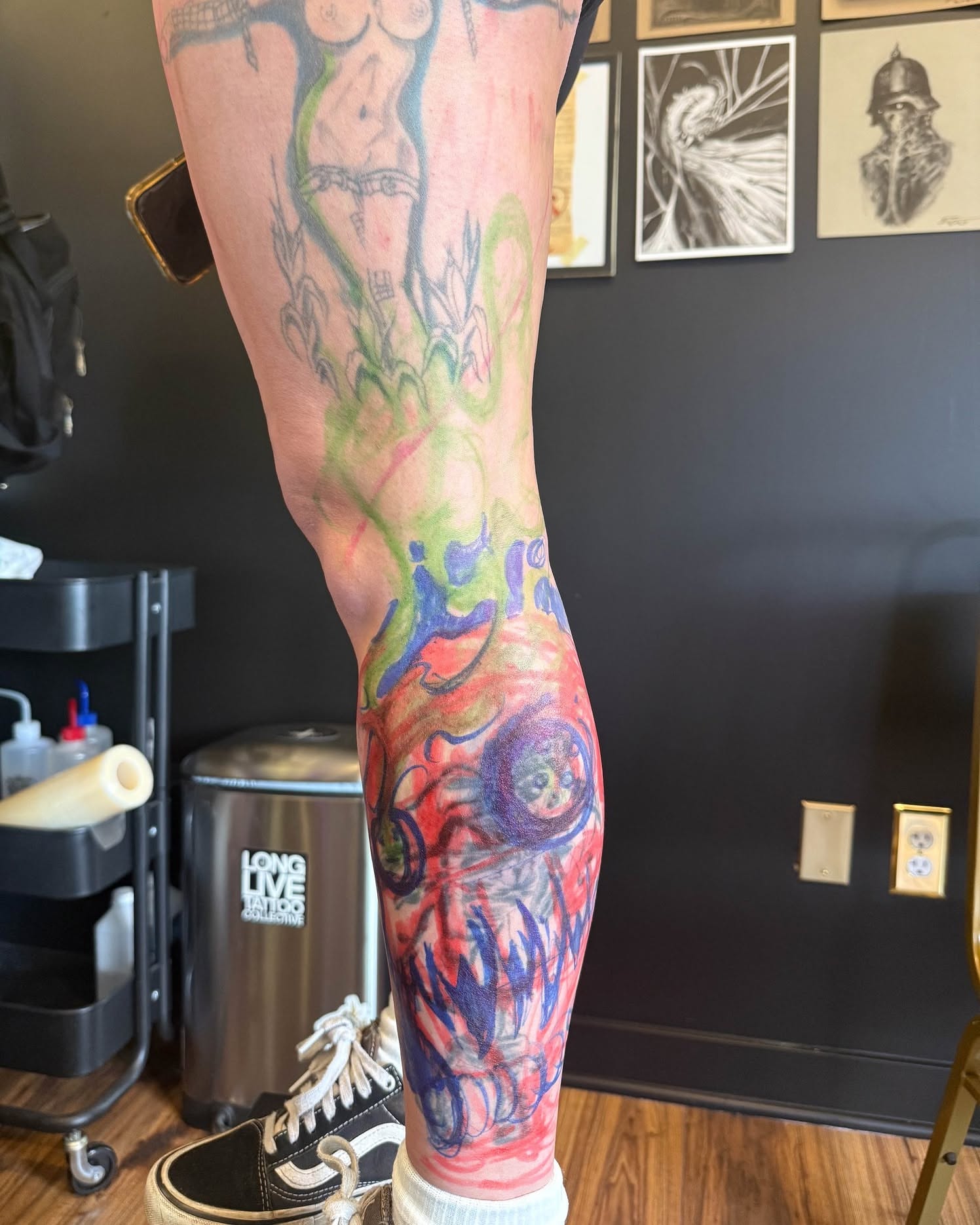 Tattoo by @brunomorettitattoo — dotwork, new_school