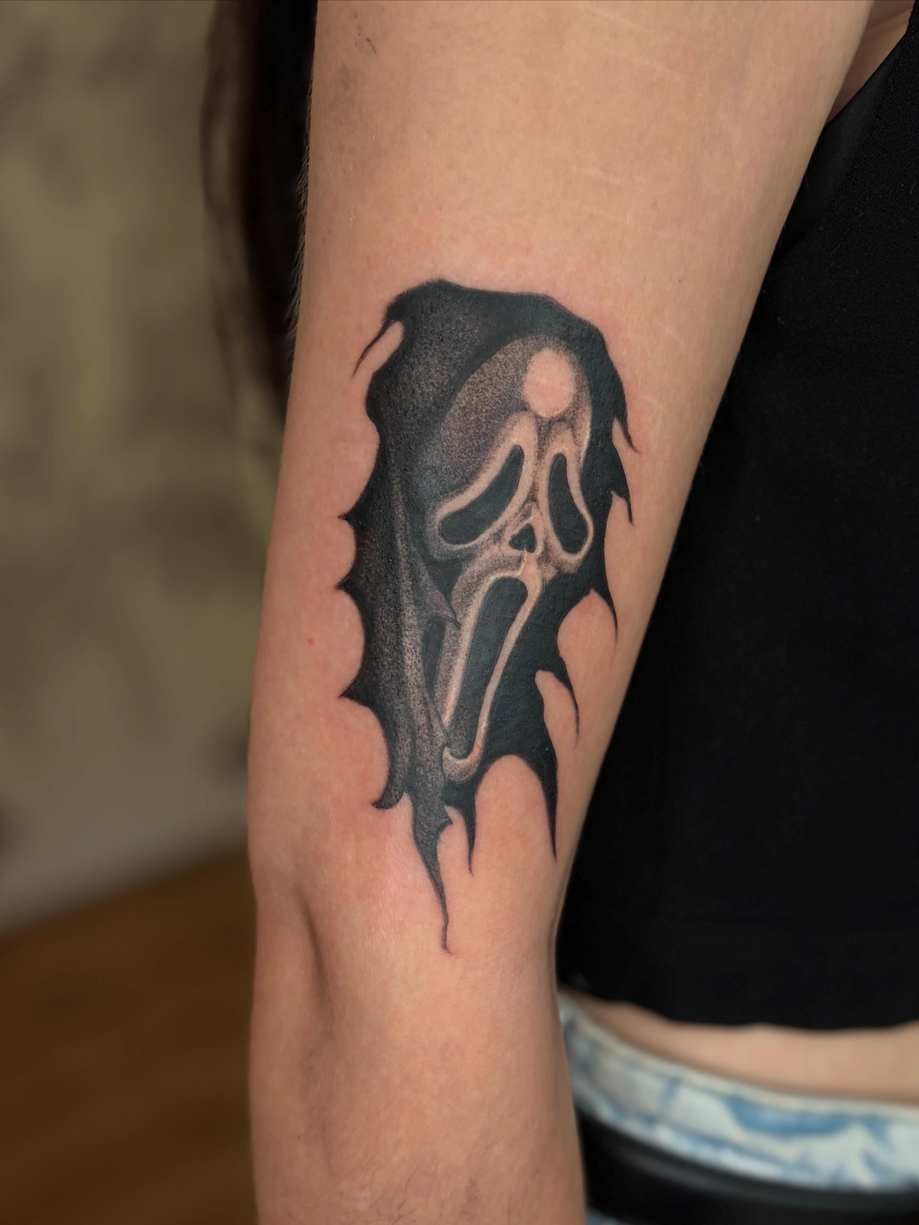 Tattoo by @seanbaldwintattoos — black_and_grey