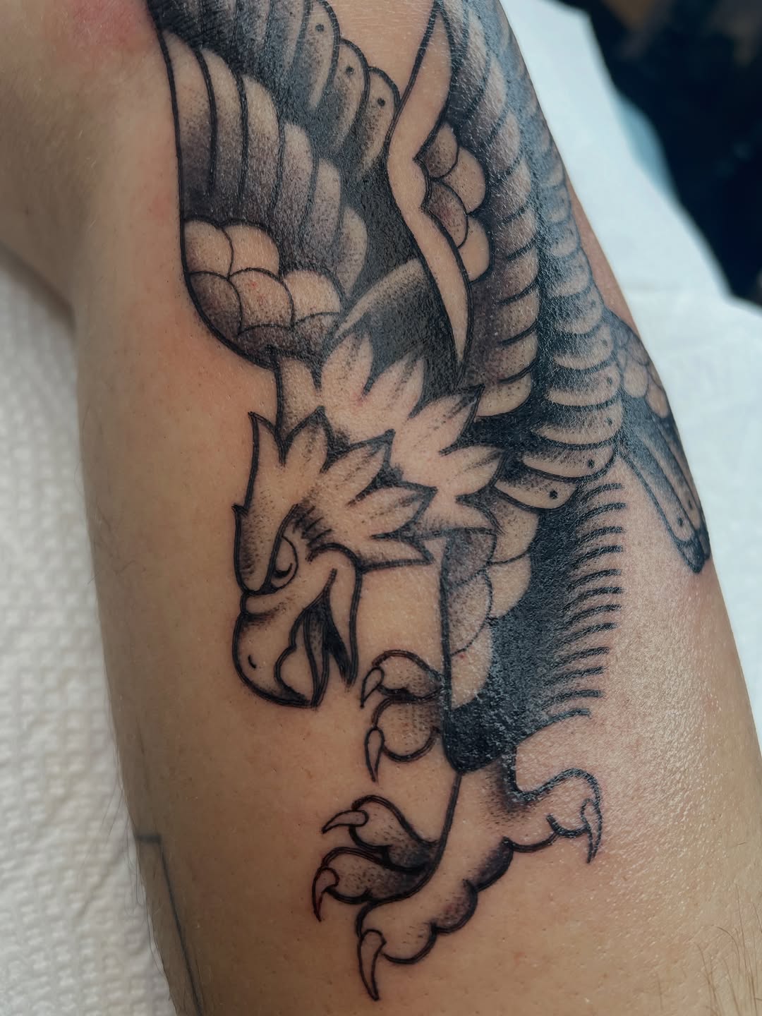 Tattoo by @stubborntattoos — american_traditional, black_and_grey