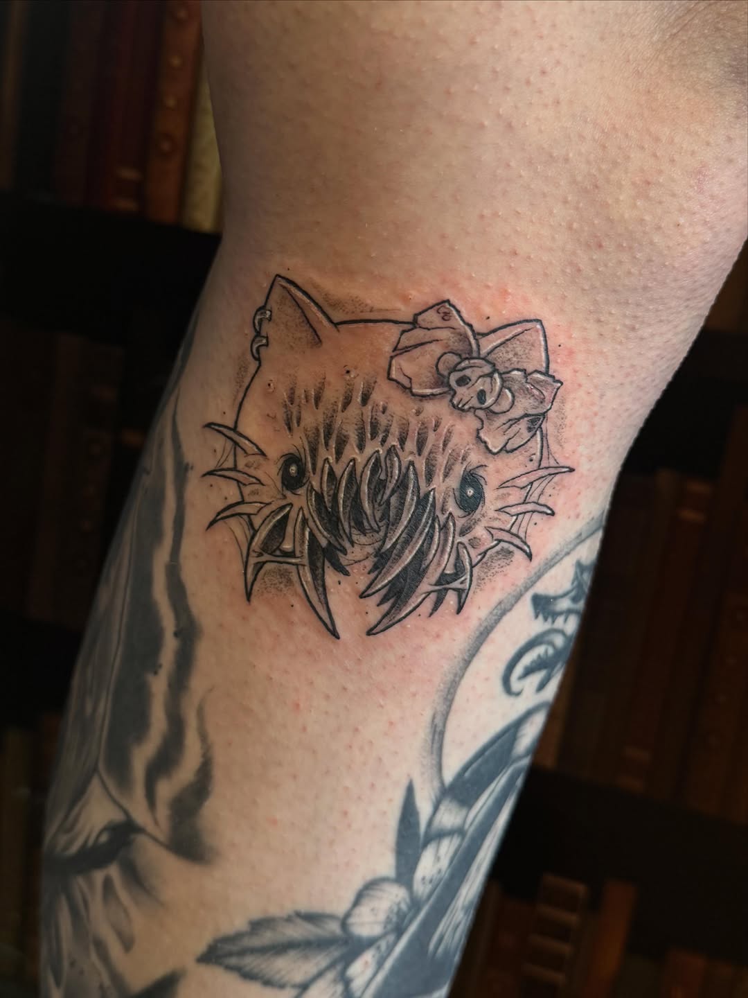 Tattoo by @bennwho_tattoo — black_and_grey, dark_realism