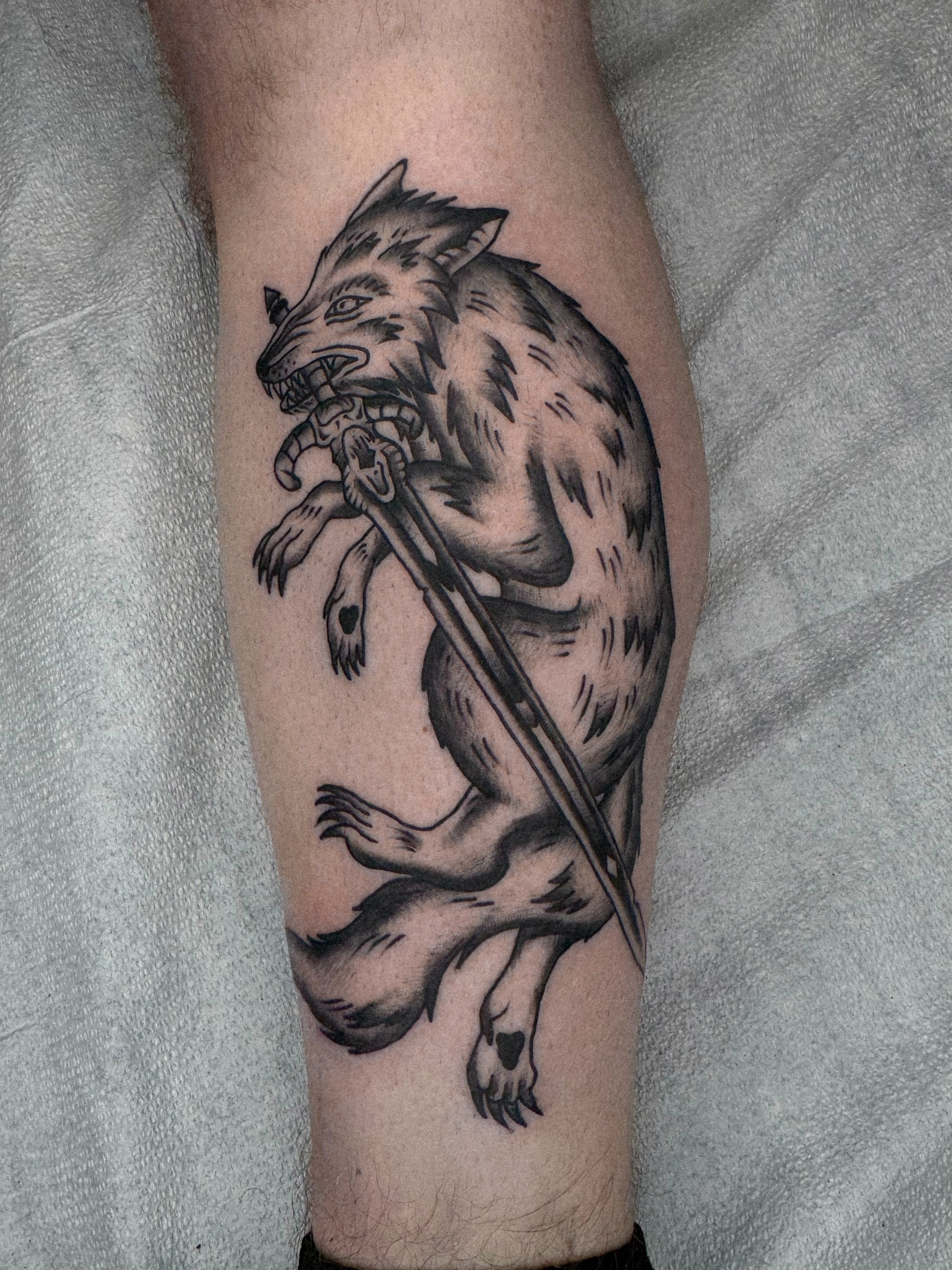 Tattoo by @baby__ugly — black_and_grey