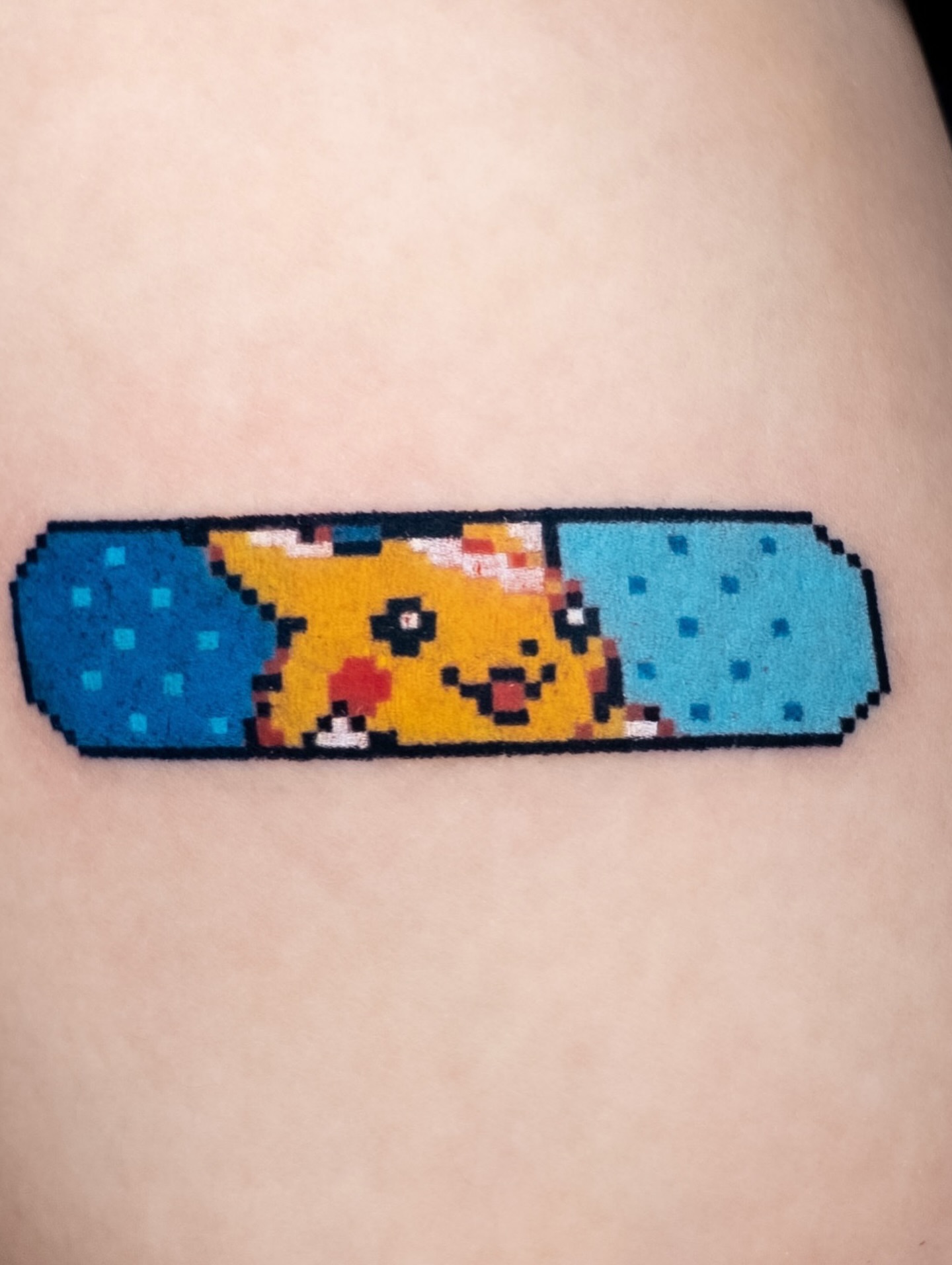 Pikachu dotwork tattoo on the torso by m r p i x e l ๐ธ๐ฌ
