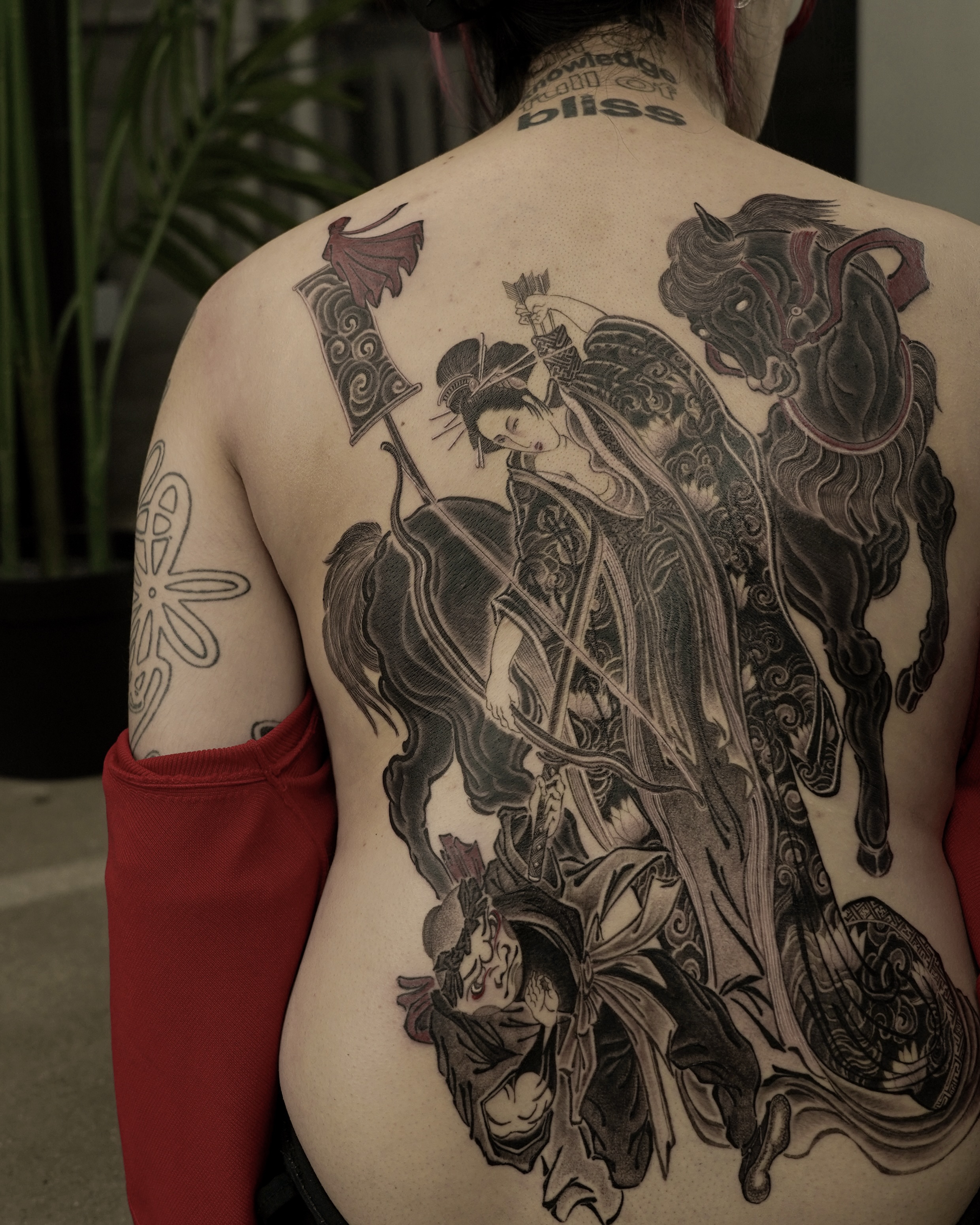 Tattoo by @think_tatt — japanese_irezumi, black_and_grey