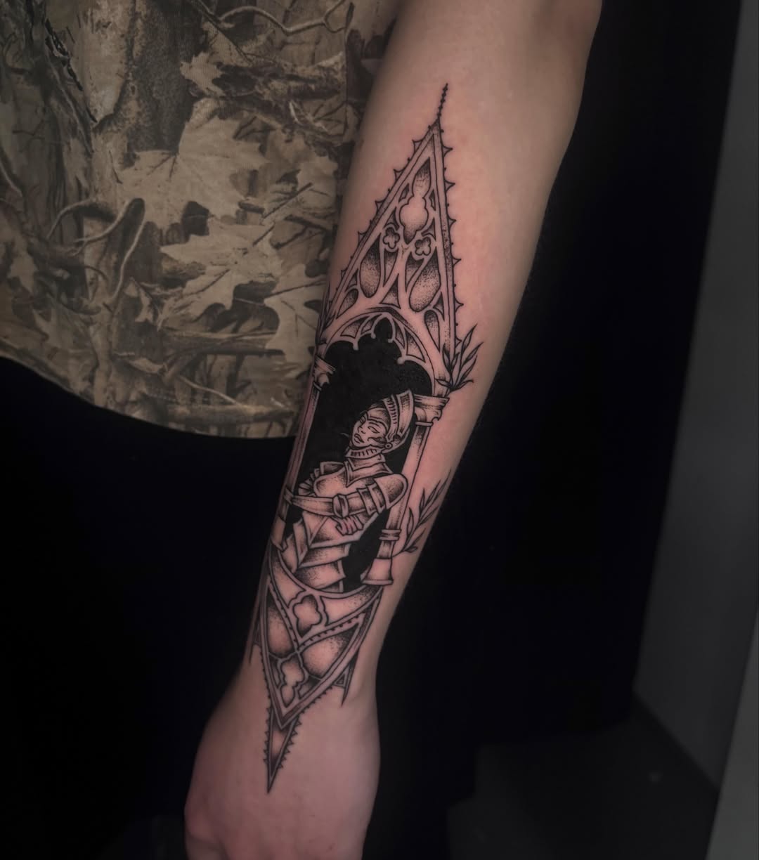 Tattoo by @tattoosbyemilyruth — black_and_grey, geometric