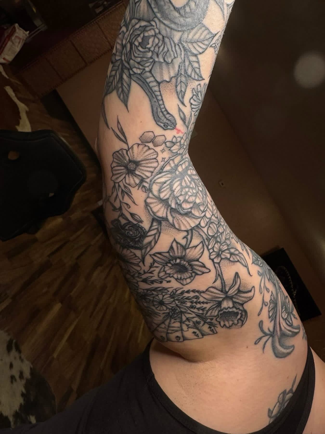 Tattoo by @pimp.myhide — black_and_grey