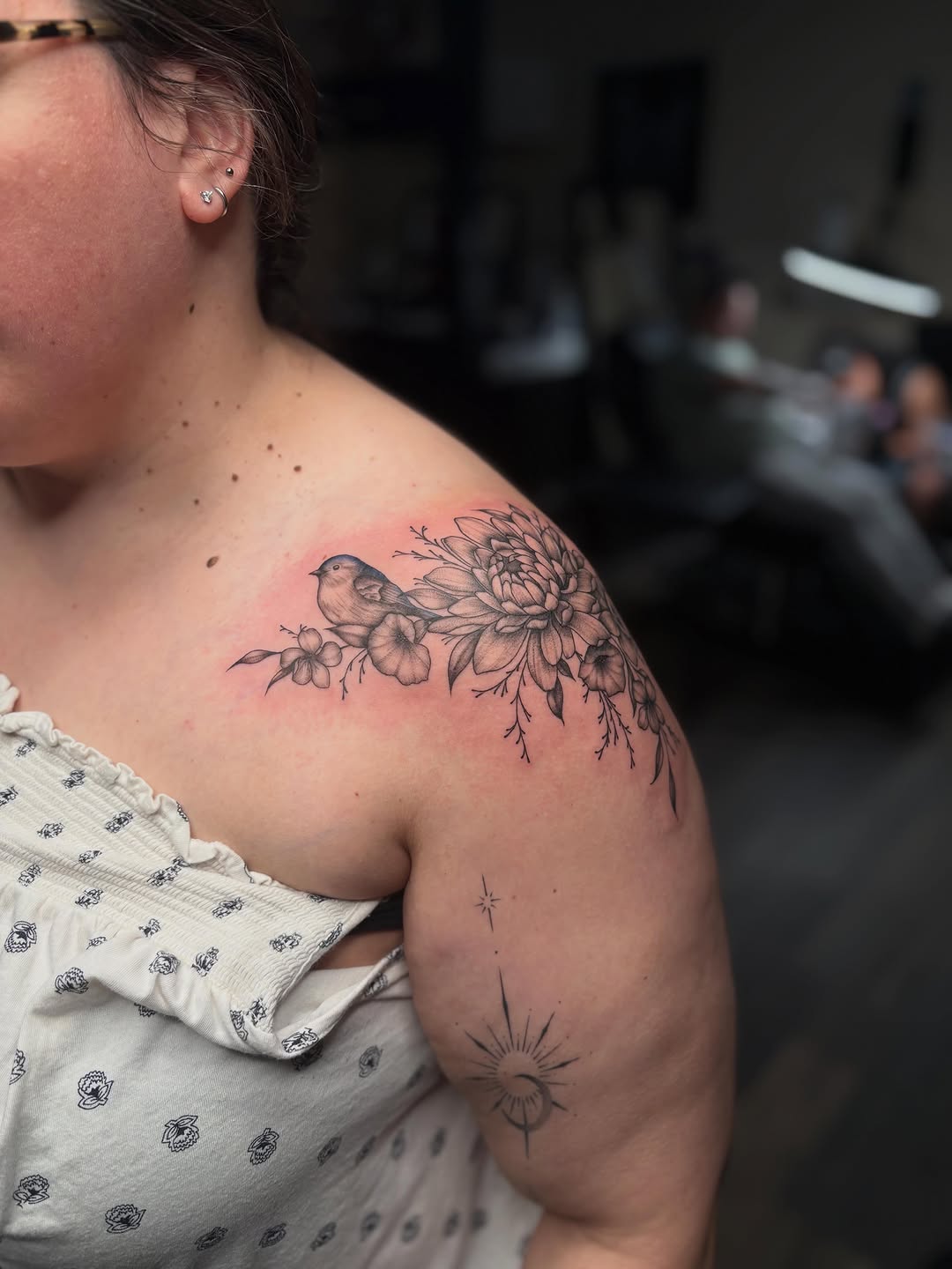 Tattoo by @tattoosbytessa — fine_line, black_and_grey