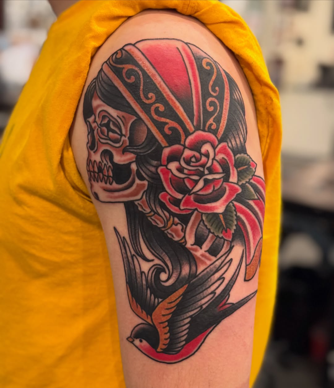 Tattoo by @thepinkmanther — american_traditional