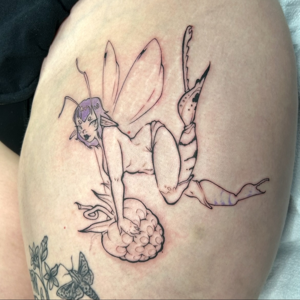 Tattoo by @crownandcrowtattoo — dotwork, realism