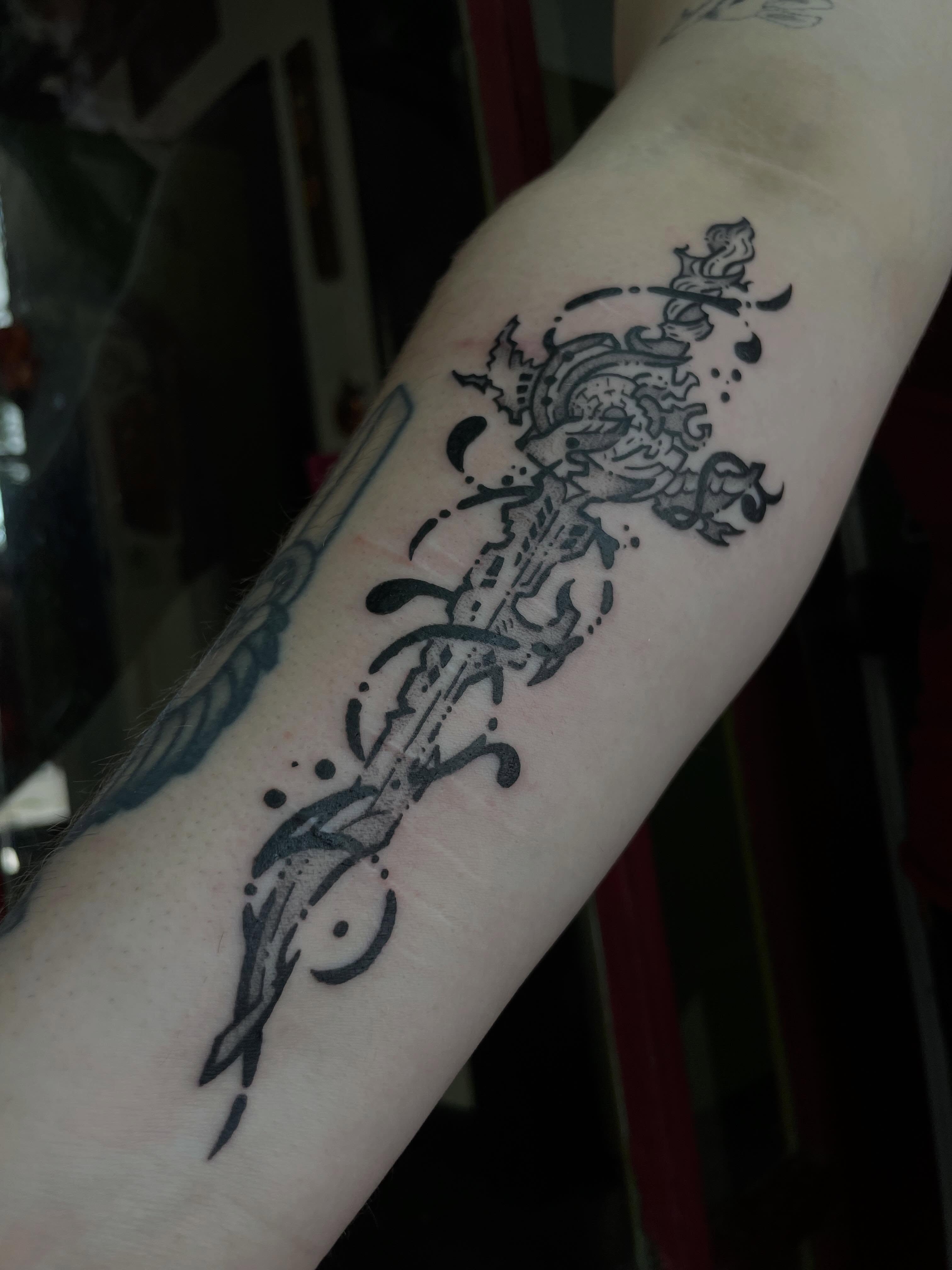 Tattoo by @mayhurtafly — black_and_grey