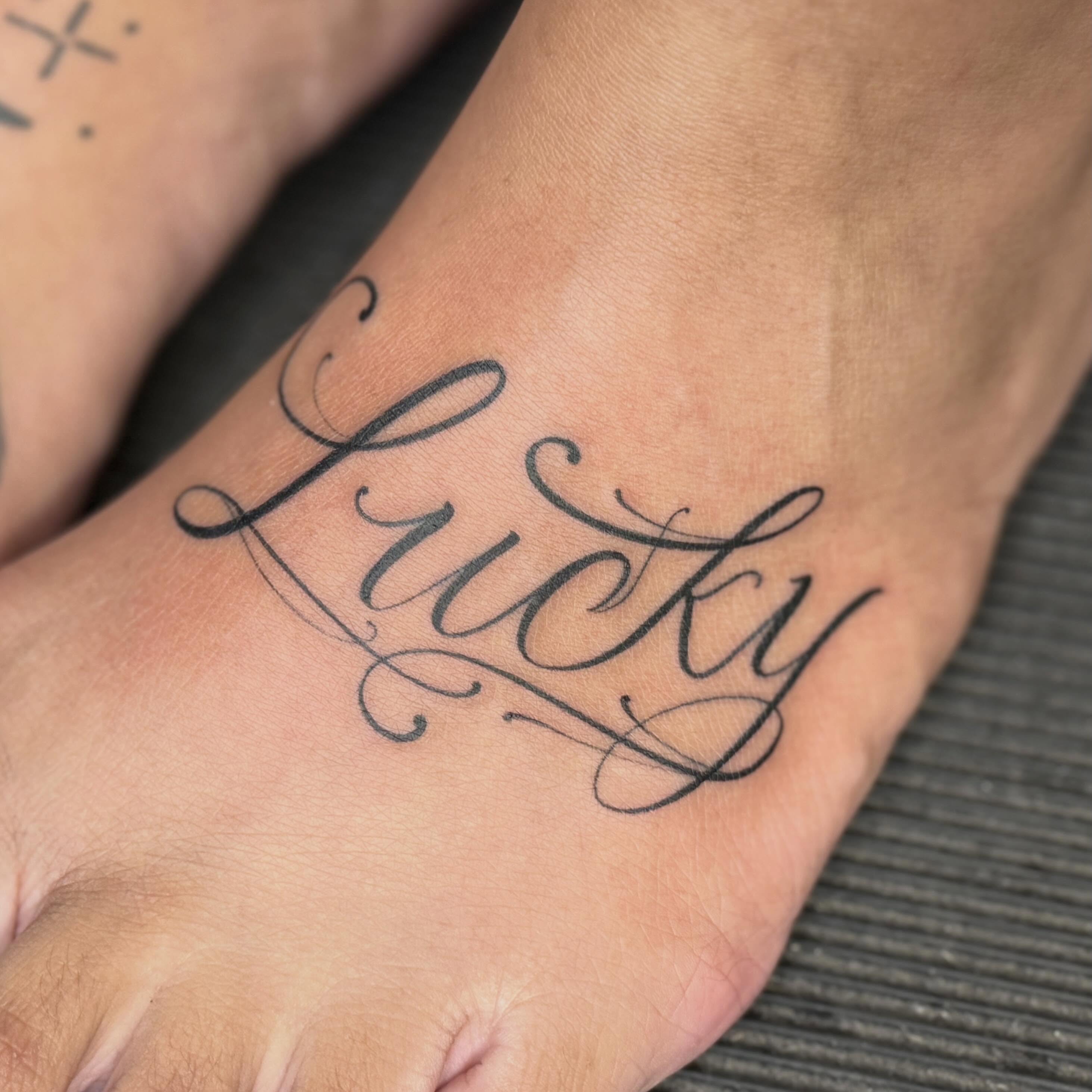 Tattoo by @heidiestradatattoos — lettering_script