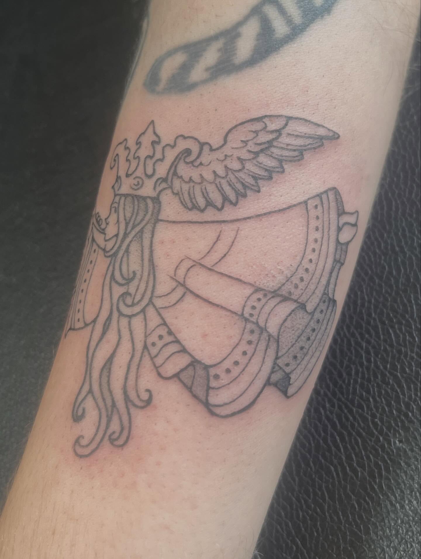 Tattoo by @audreywallacetattoo — black_and_grey