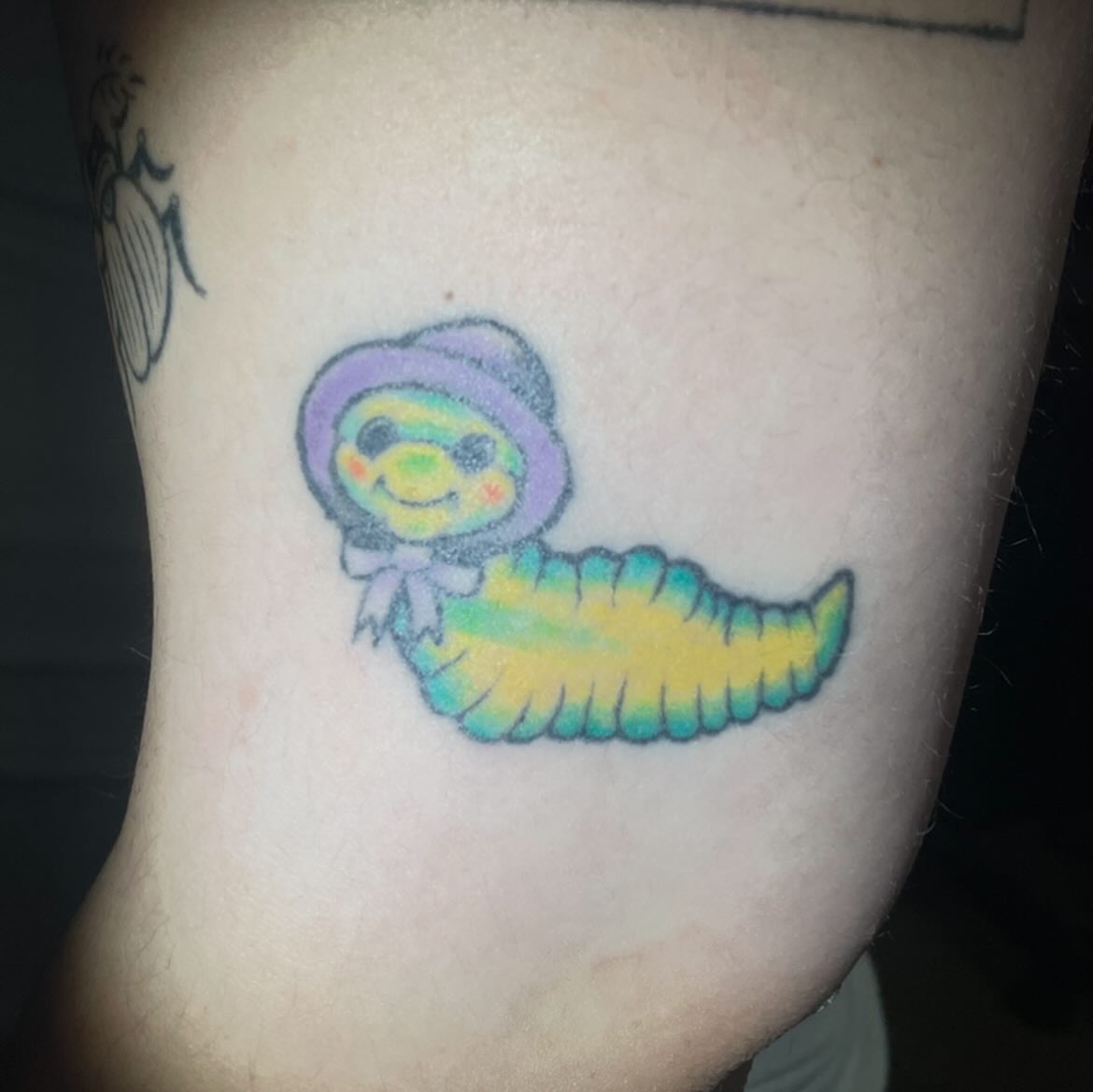Caterpillar new school tattoo on the forearm by 𓉸ྀི lola hoax tattoos𓉸ྀི