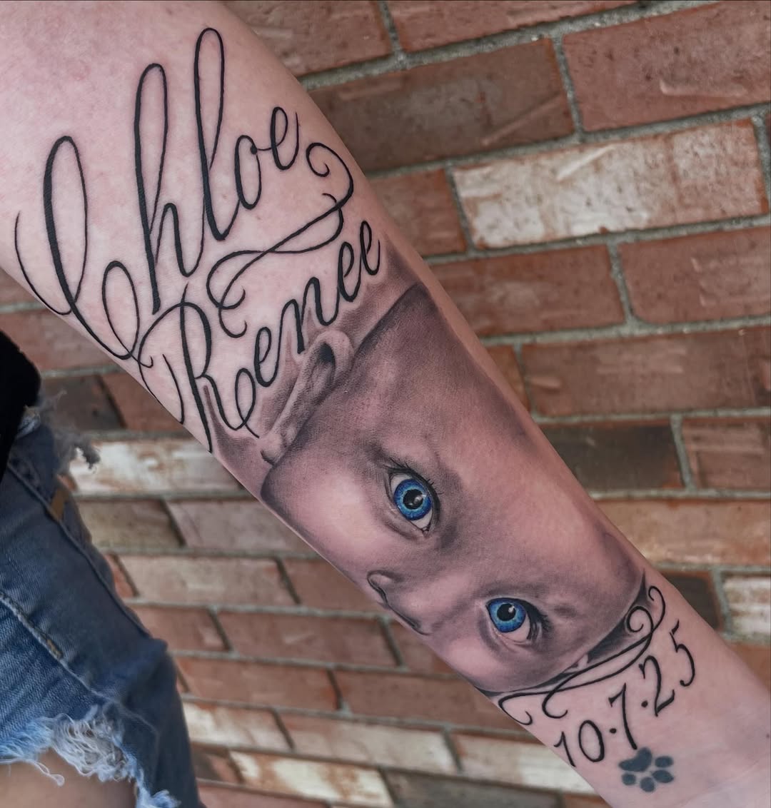 Tattoo by @hudslim — lettering_script, realism