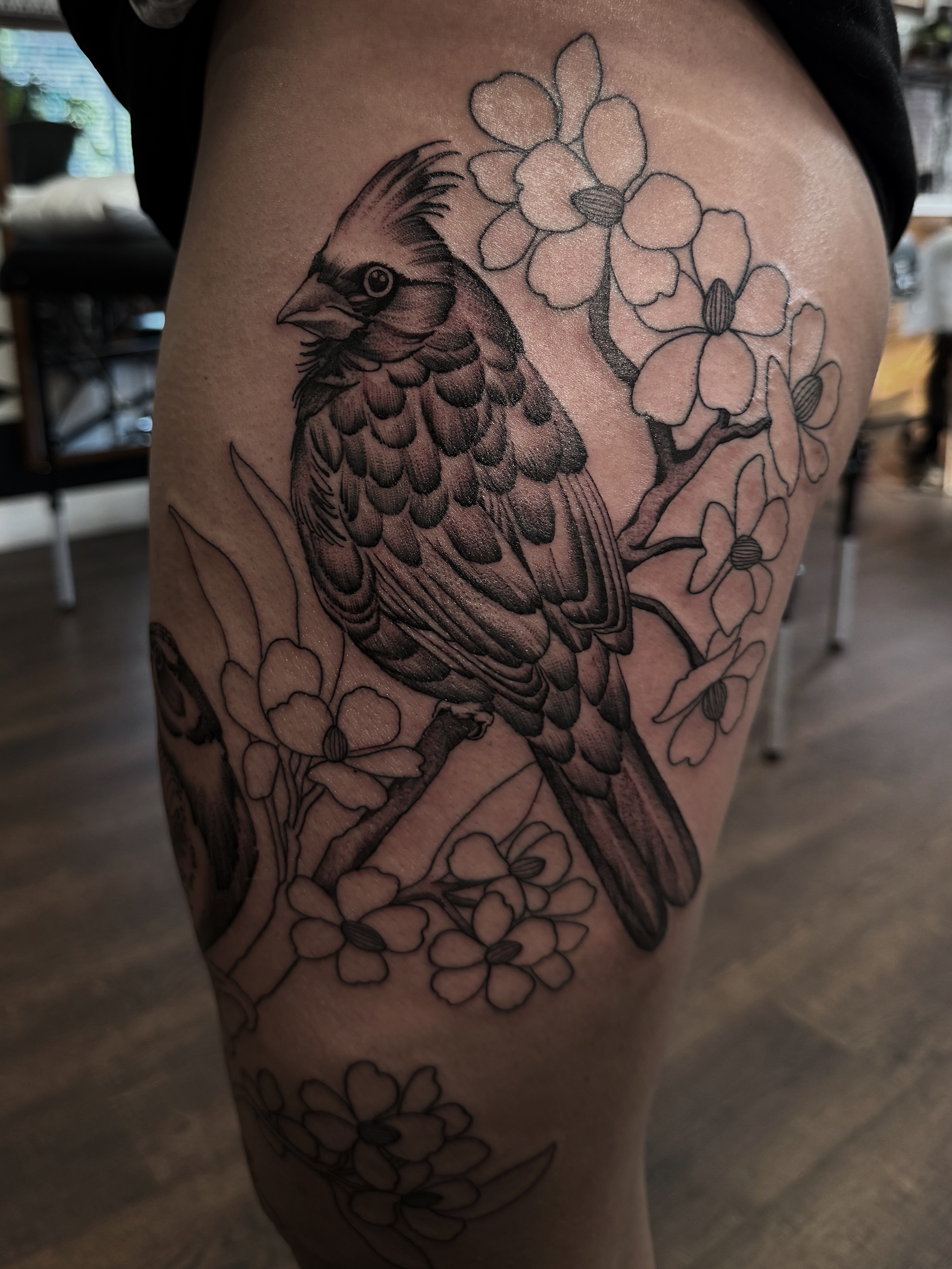 Tattoo by @tattoosbygina — black_and_grey