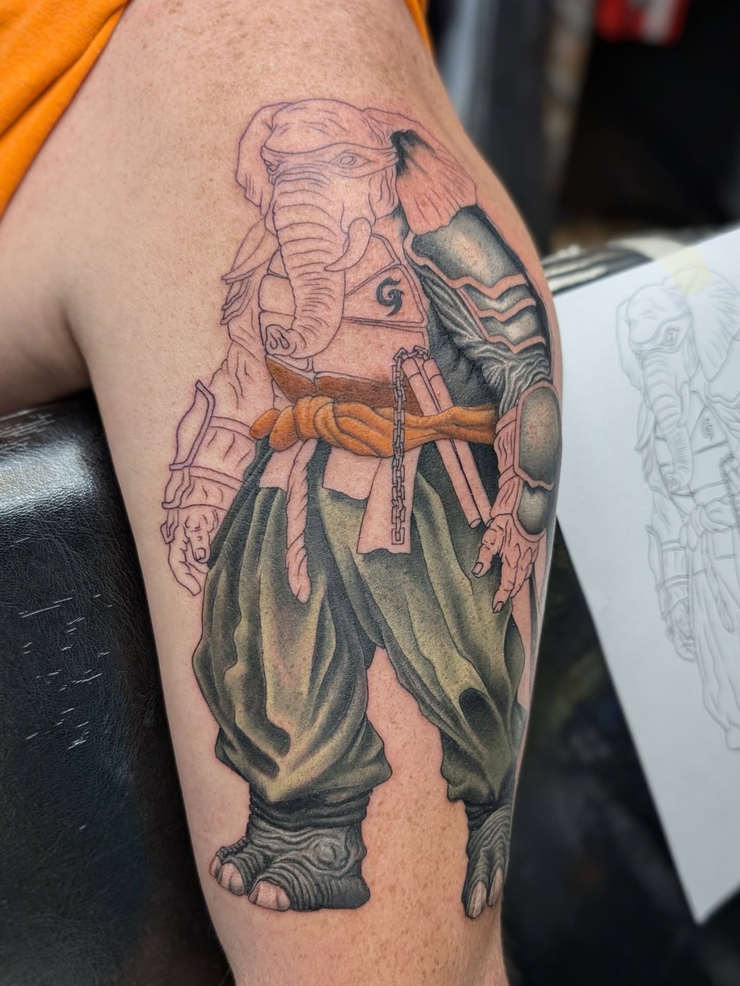 Tattoo by @hew_hoff — realism, dotwork