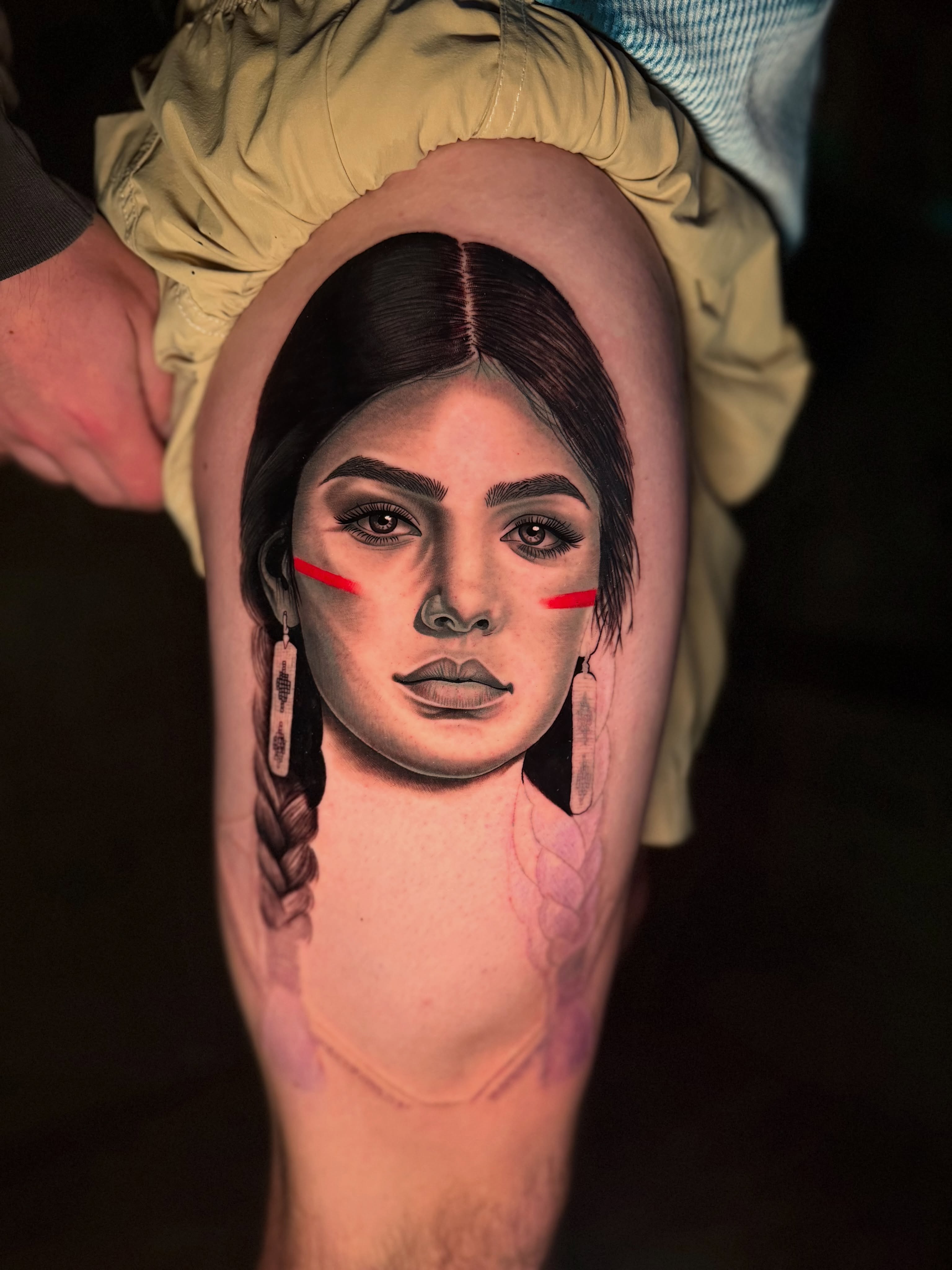 Portrait realism tattoo on the forearm by Tay 🥀