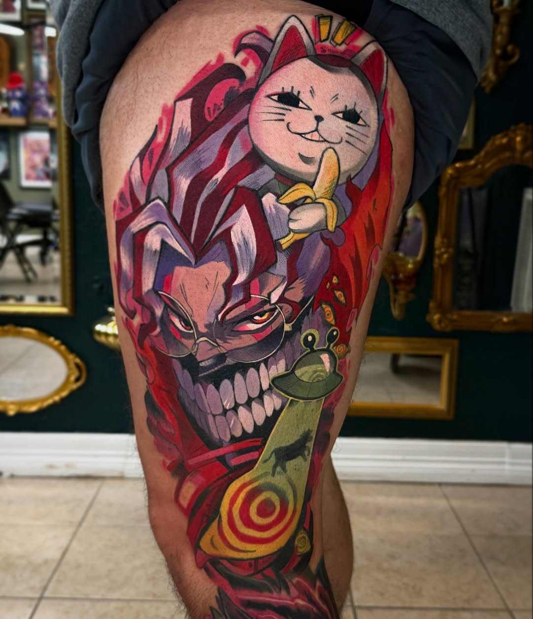 Tattoo by @karaxklenk — new_school, anime