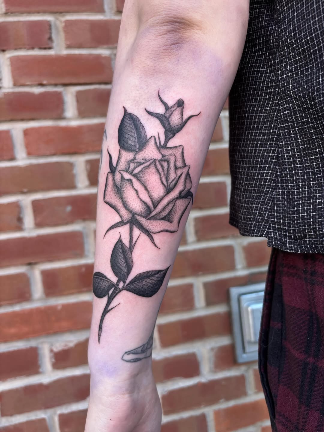 Tattoo by @goatnap — black_and_grey, dotwork