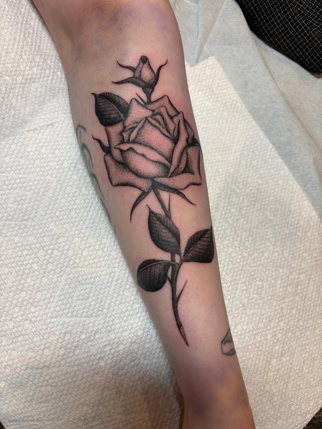 Tattoo by @goatnap — black_and_grey, dotwork