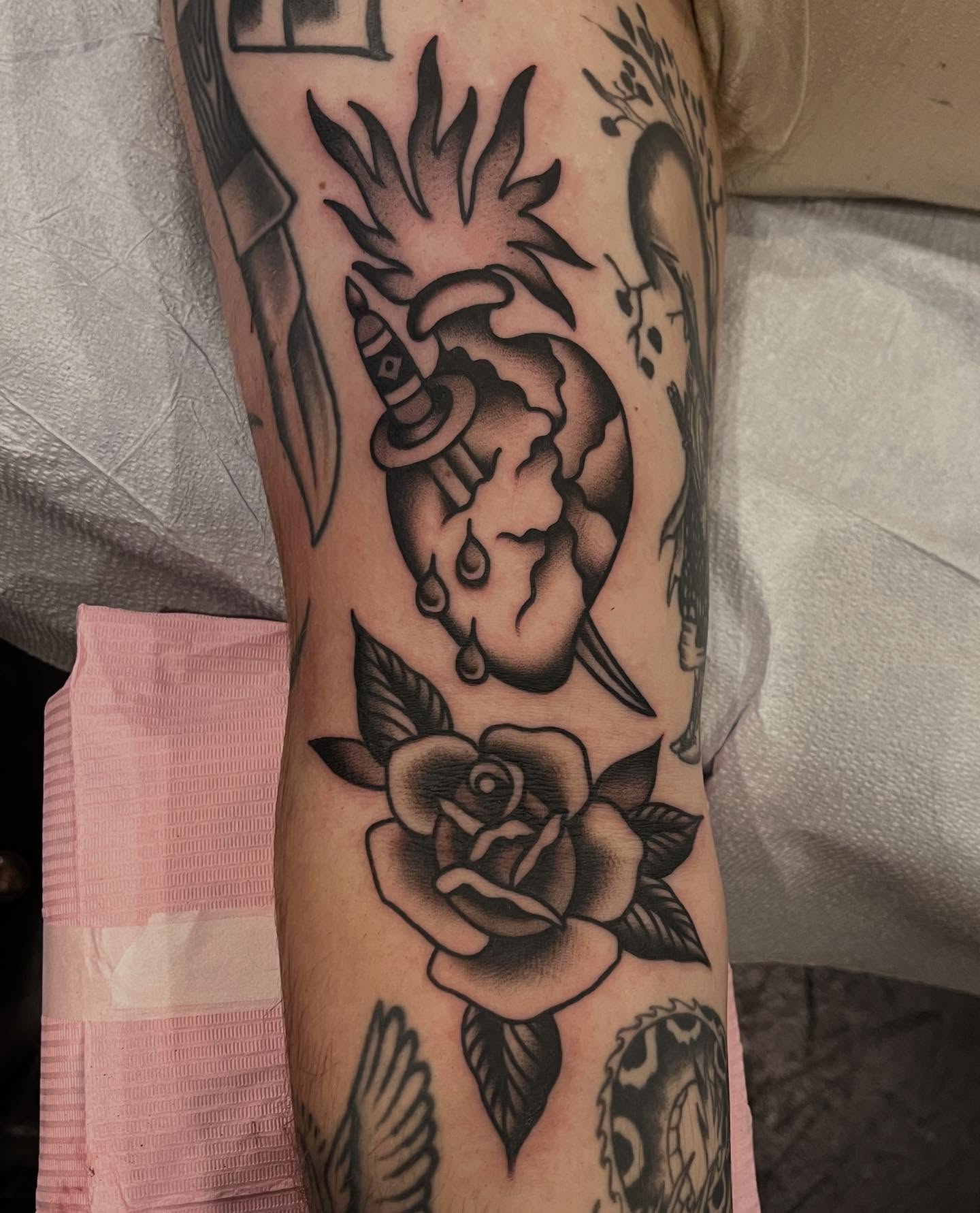 Tattoo by @kgibsontattoos — american_traditional, black_and_grey