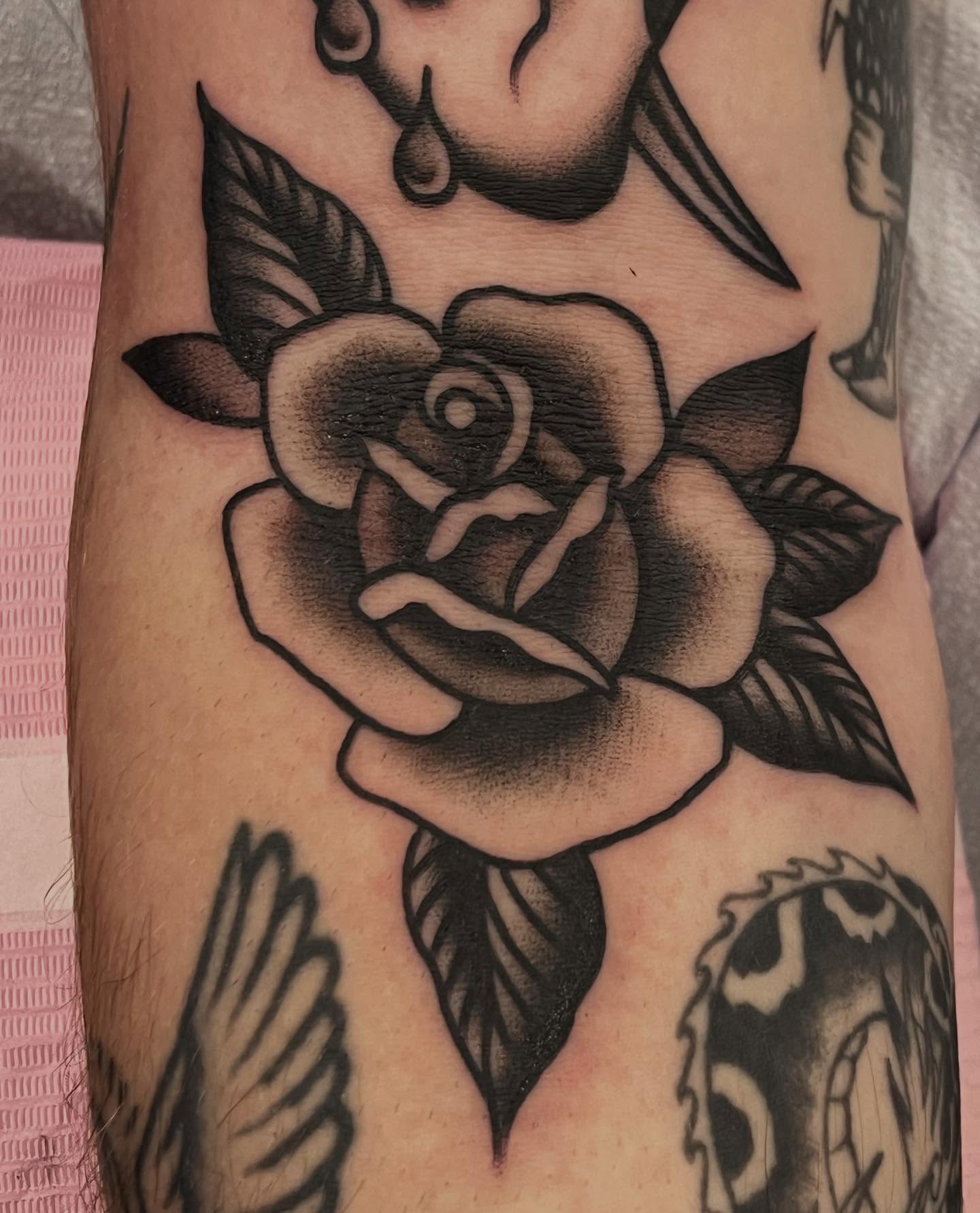 Tattoo by @kgibsontattoos — american_traditional, black_and_grey