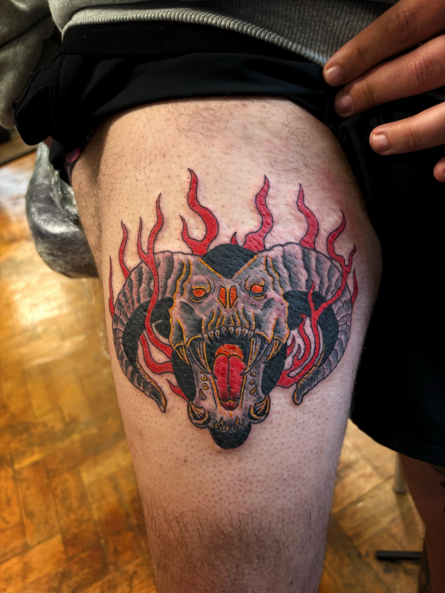 Tattoo by @scorchedbones_ — dark_realism